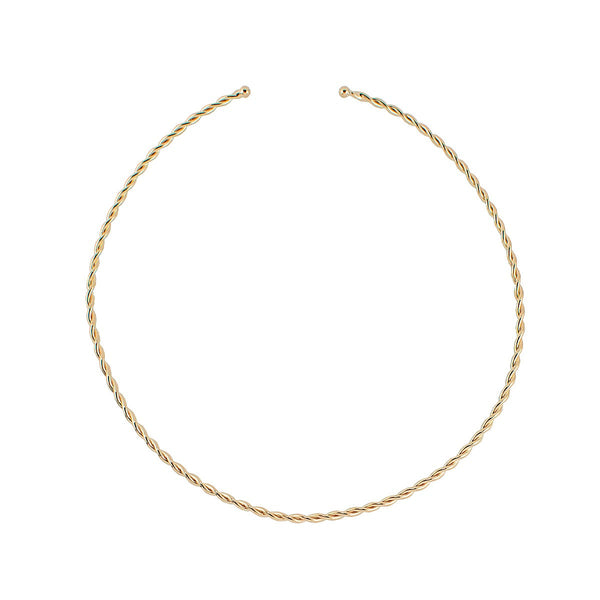 CHOKER TORCIDINHO OURO AJUSTÁVEL