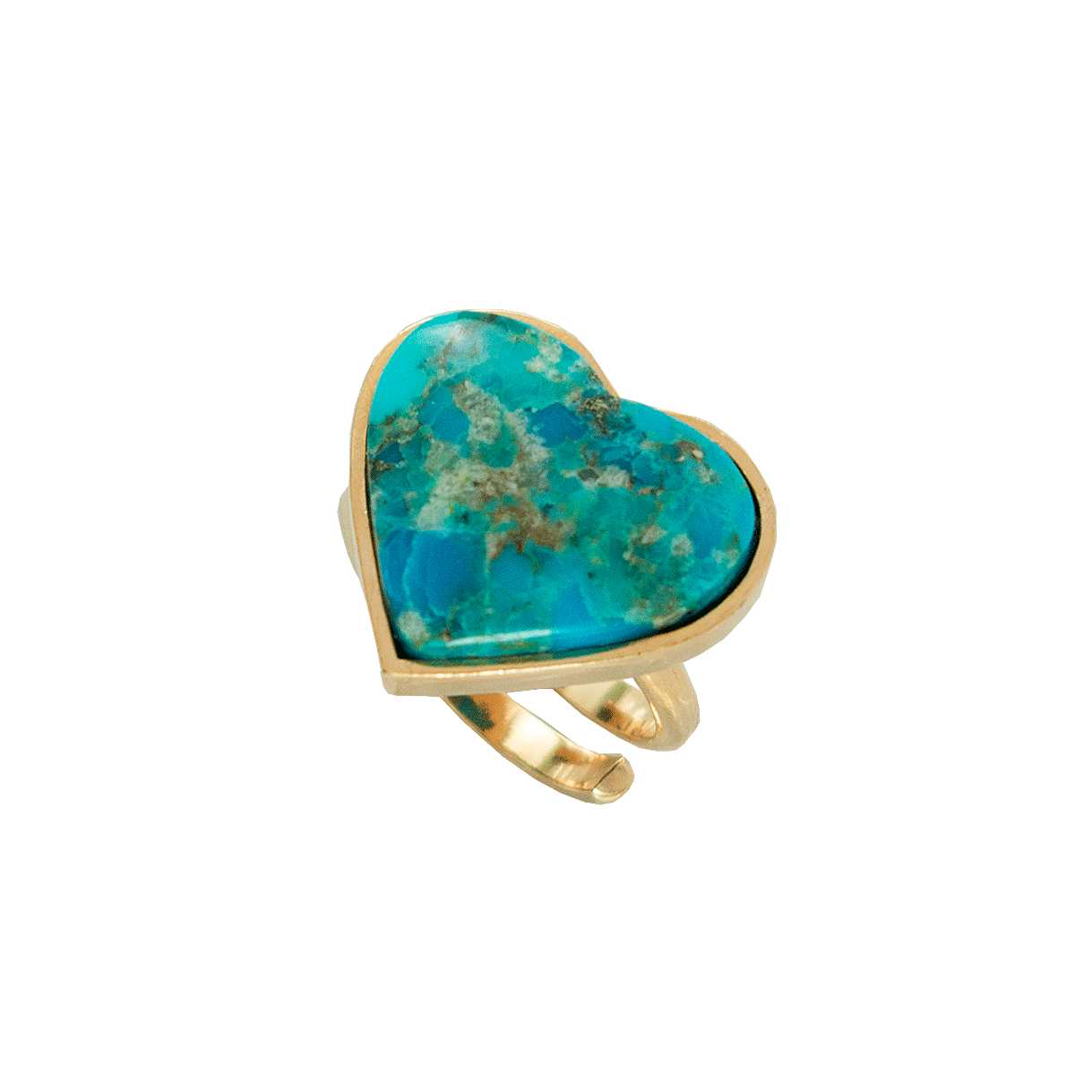 ANEL SOLITUDE TURQUESA OURO