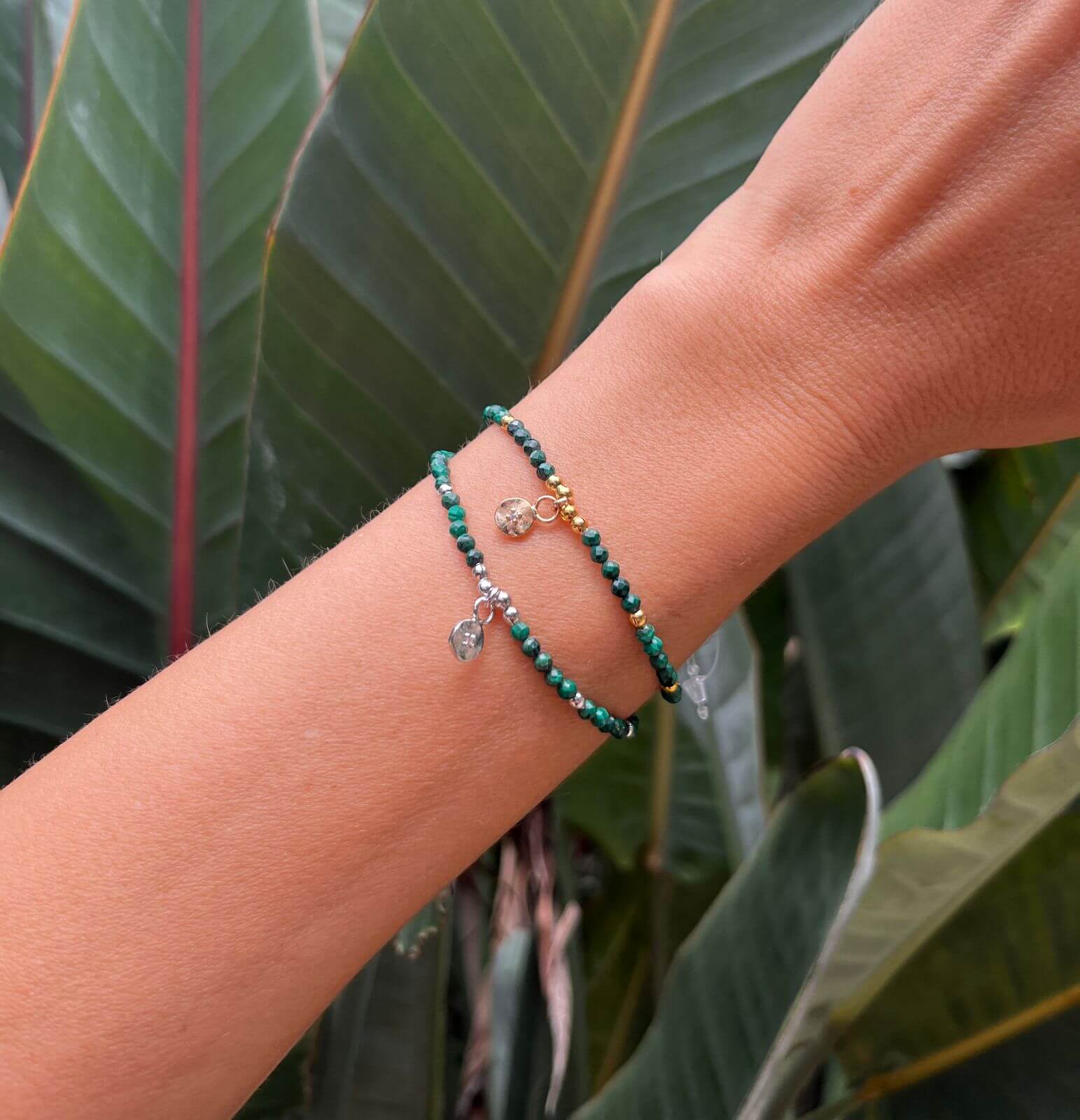 PULSEIRA MINI MALAQUITA OURO