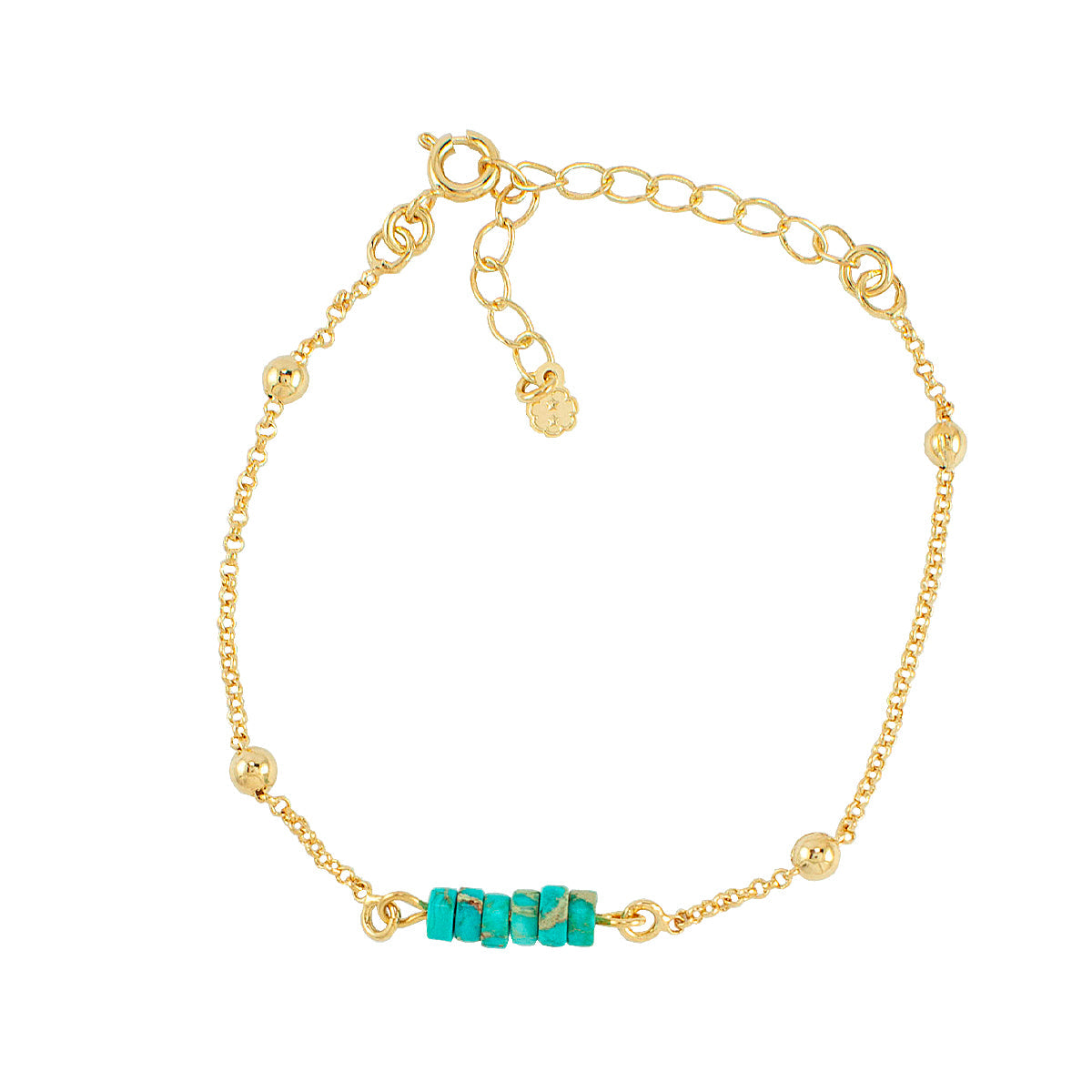 PULSEIRA SOLITUDE TURQUESA OURO - Anilú