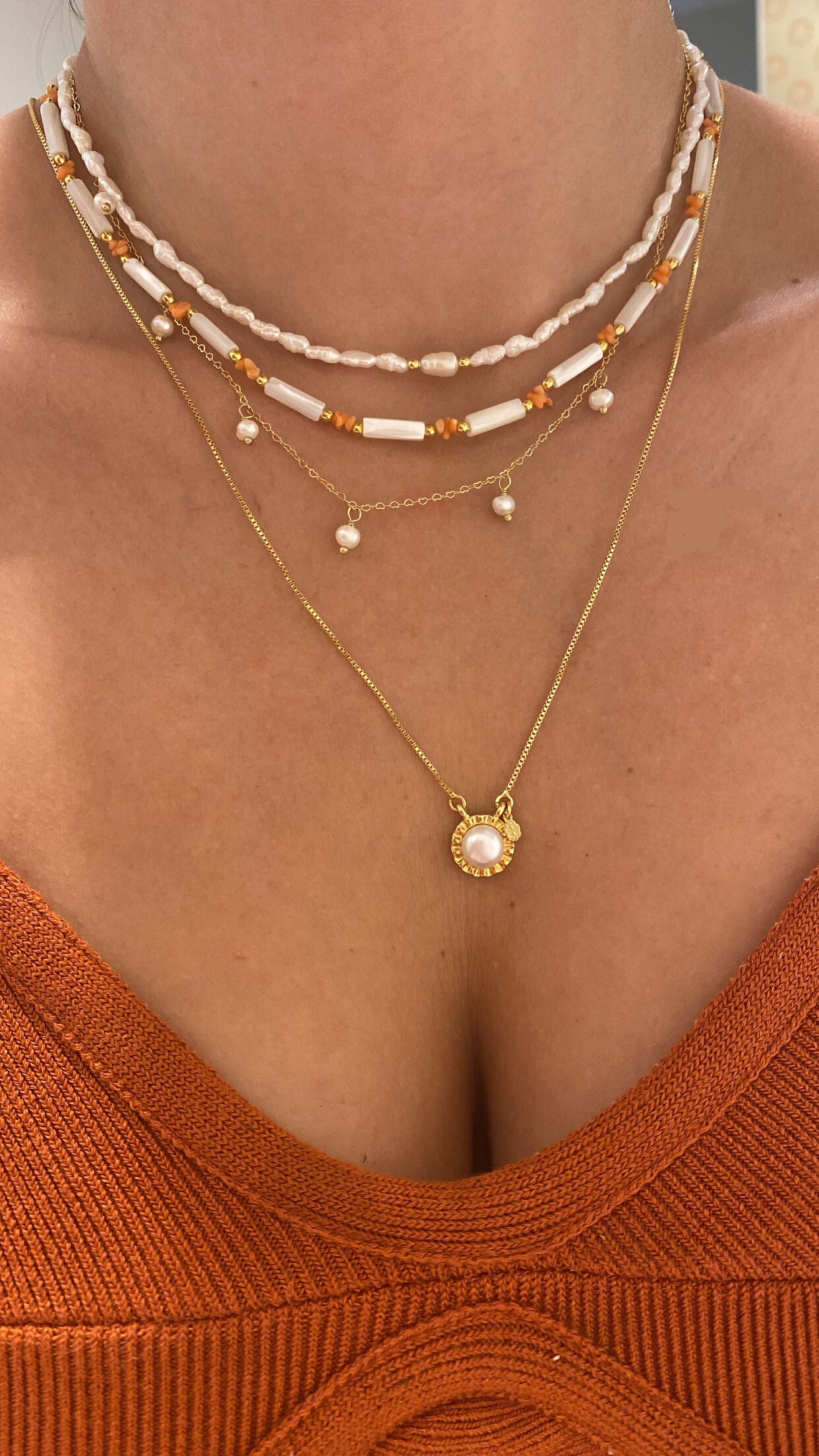 COLAR PÉROLAS DE JUPITER OURO - Anilú