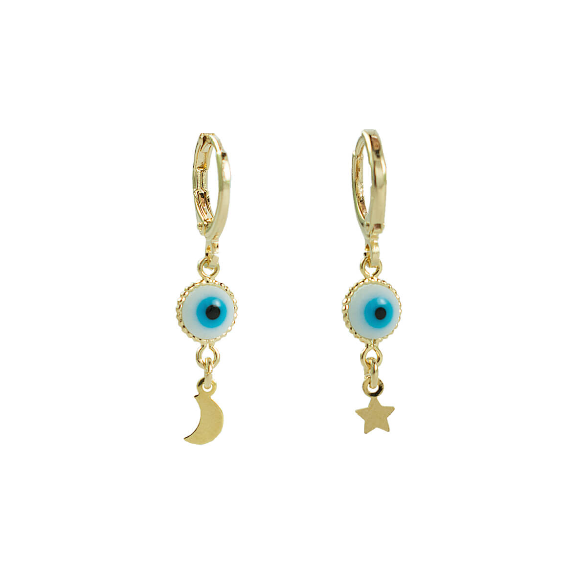 ARGOLA MINI OLHO GREGO OURO