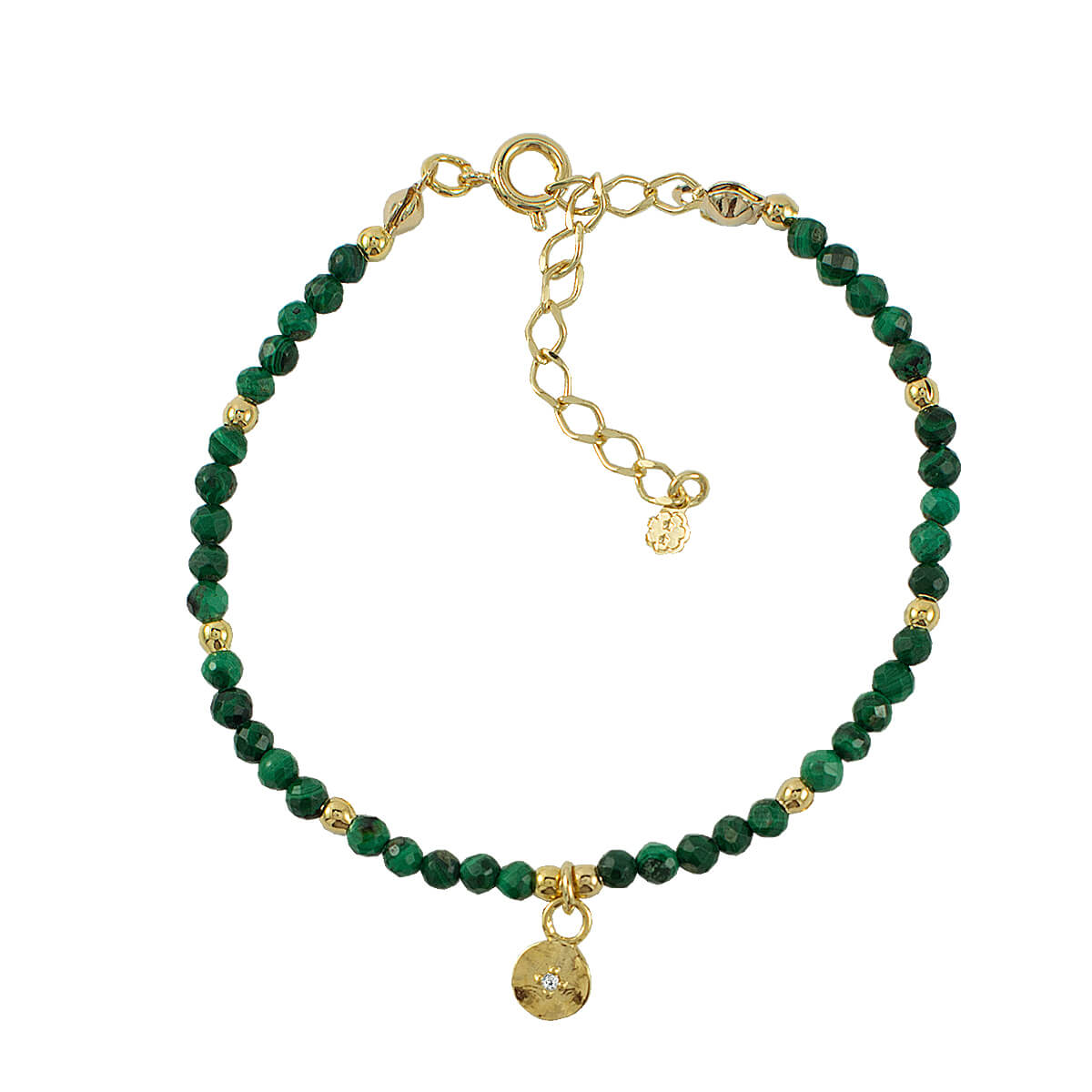 PULSEIRA MINI MALAQUITA OURO - Anilú