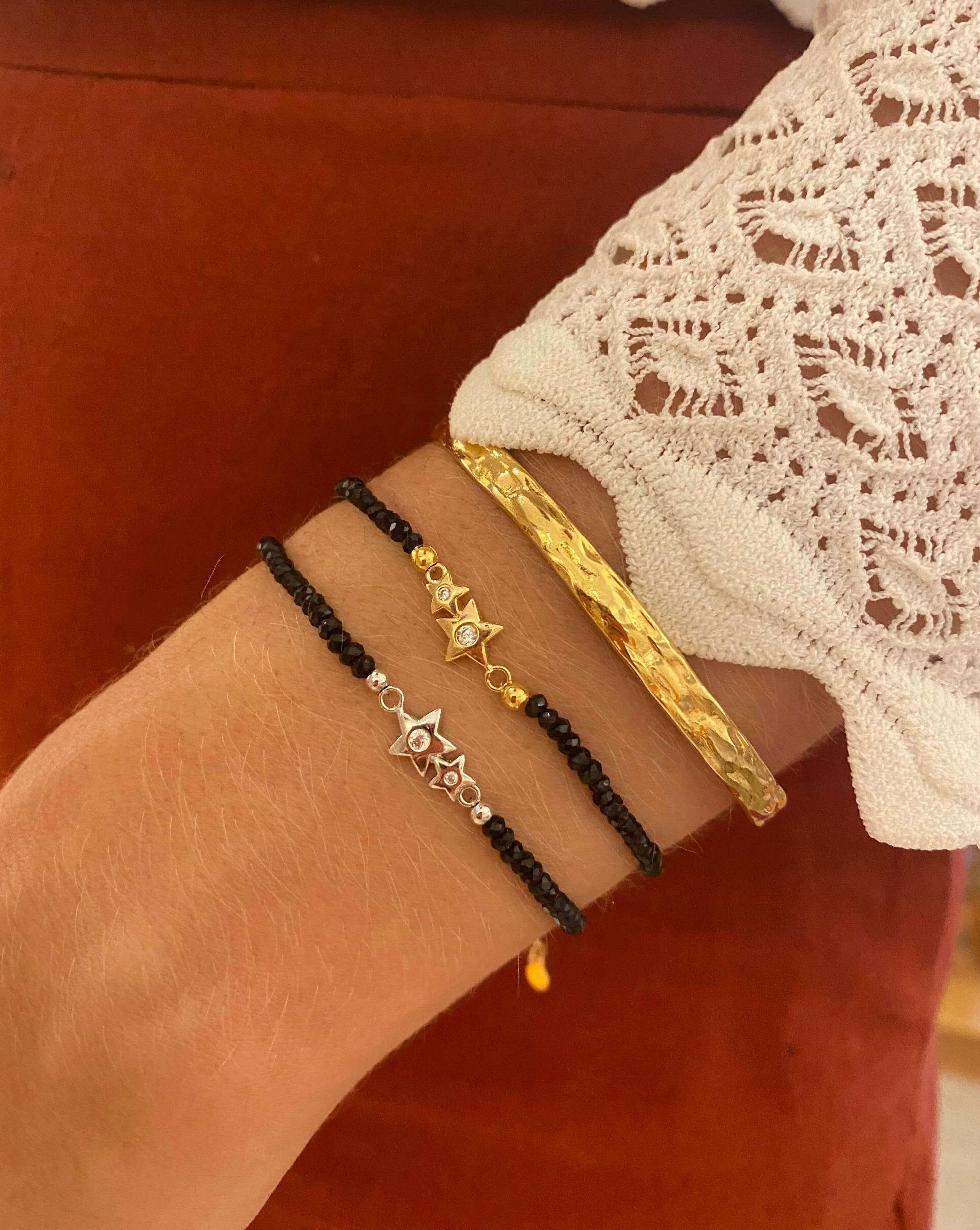 PULSEIRA ESPINÉLIO NOITE ESTRELADA OURO