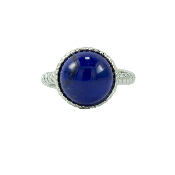 ANEL  AUTOESTIMA LAPIS LAZULI RODIO