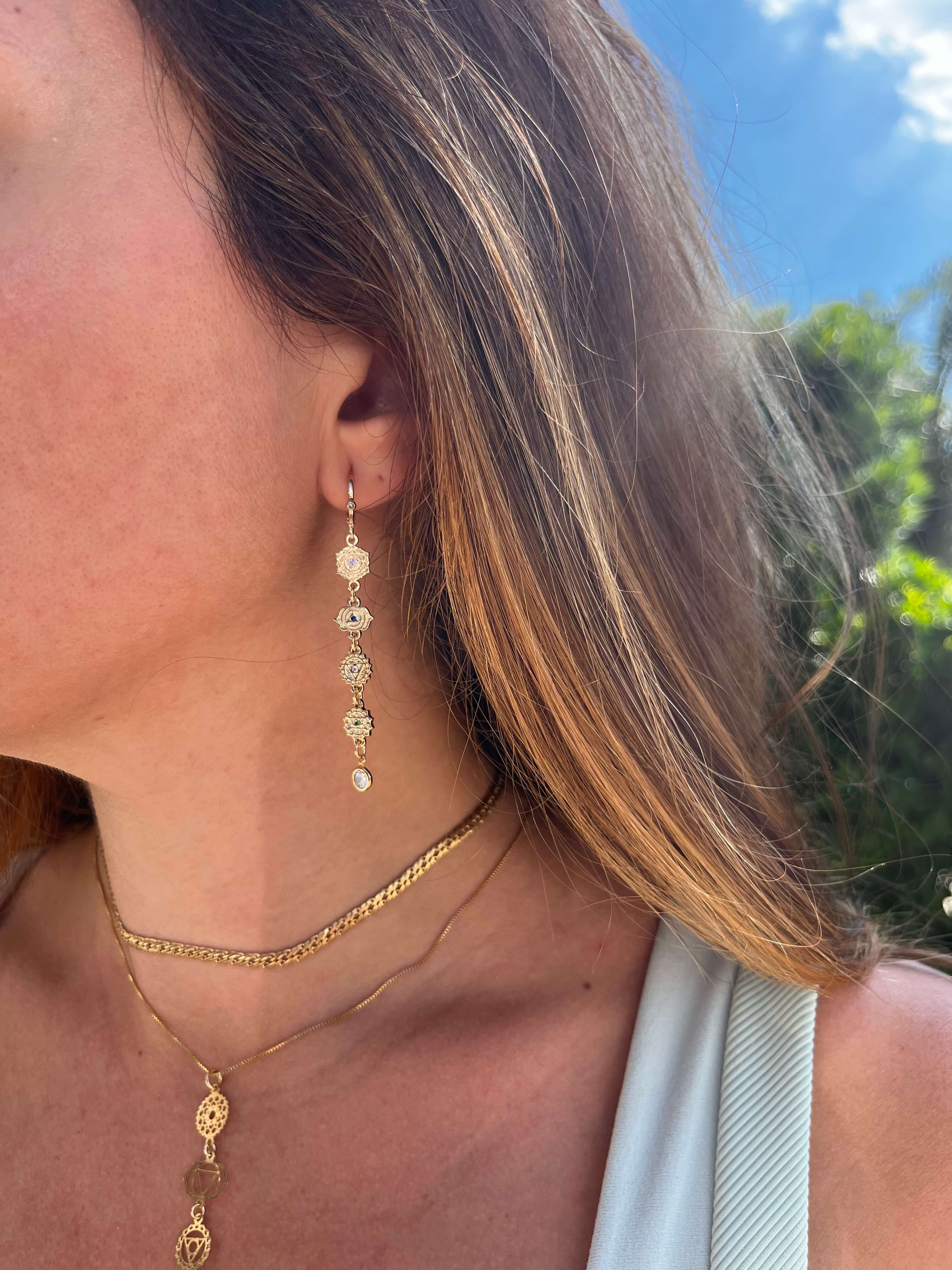 ARGOLA CHAKRAS OURO