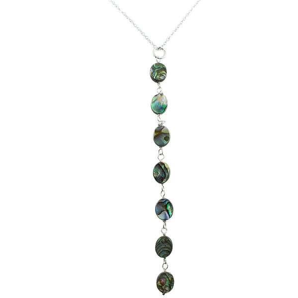 COLAR PÊNDULO DE ABALONE  OVAL RODIO
