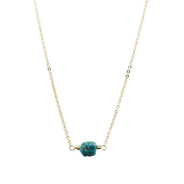 CHOKER TURQUESA POÇO AZUL OURO