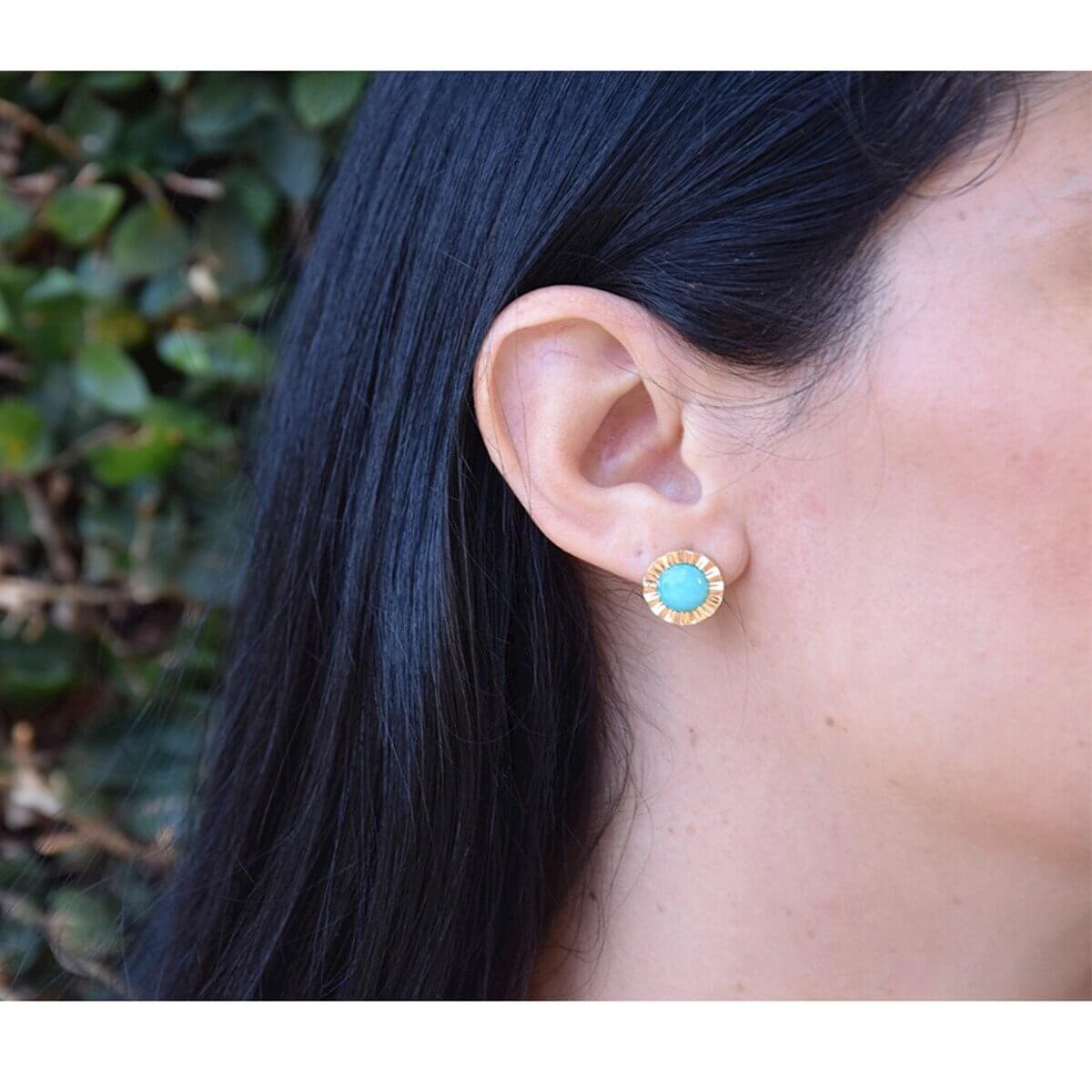 BRINCO RAIAR AMAZONITA OURO - Anilú