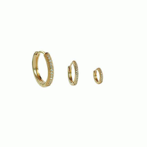 TRIO DE ARGOLAS RADIANTE OURO