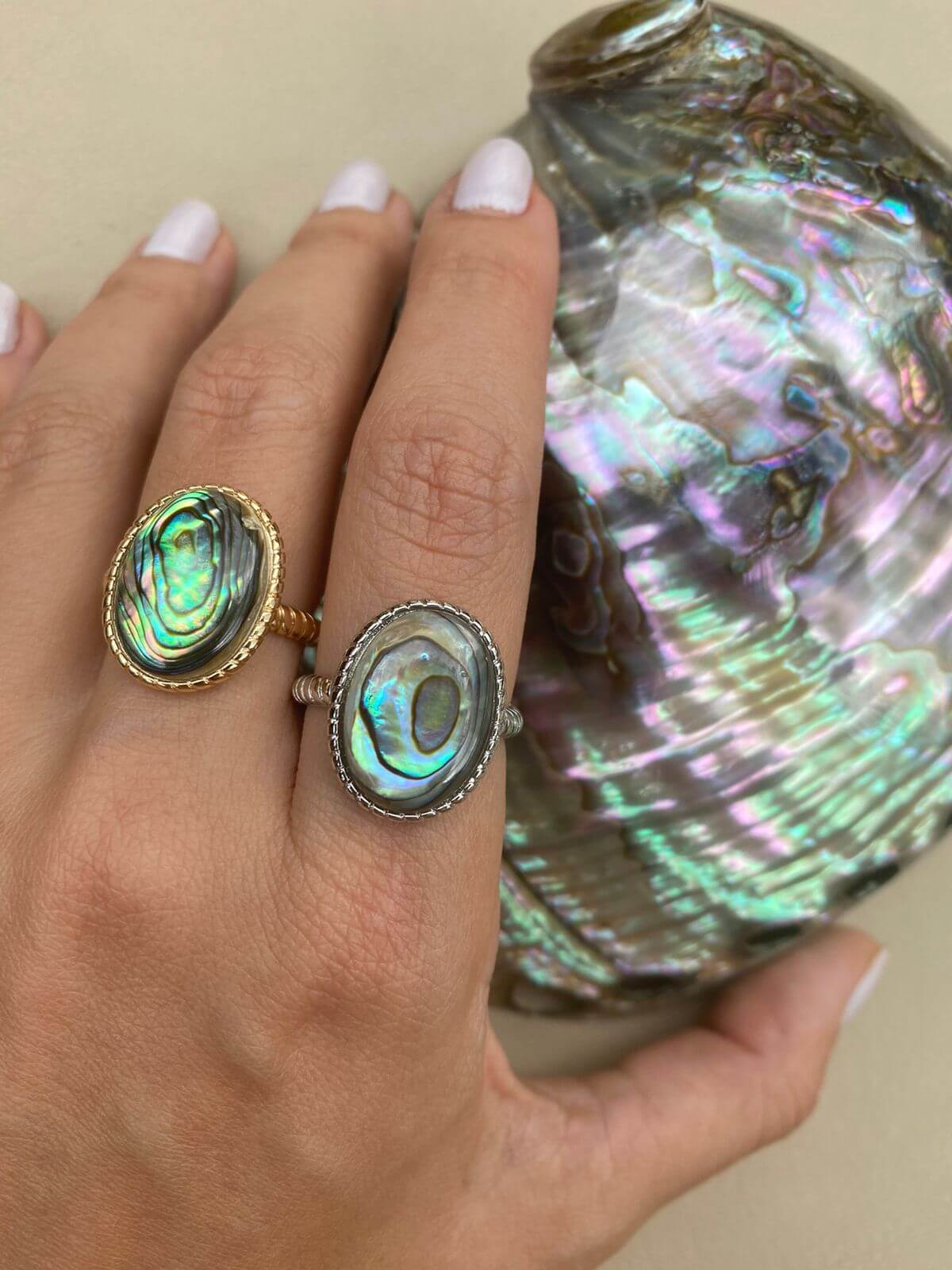 ANEL  AMOR PRÓPRIO ABALONE RÓDIO AJUSTÁVEL