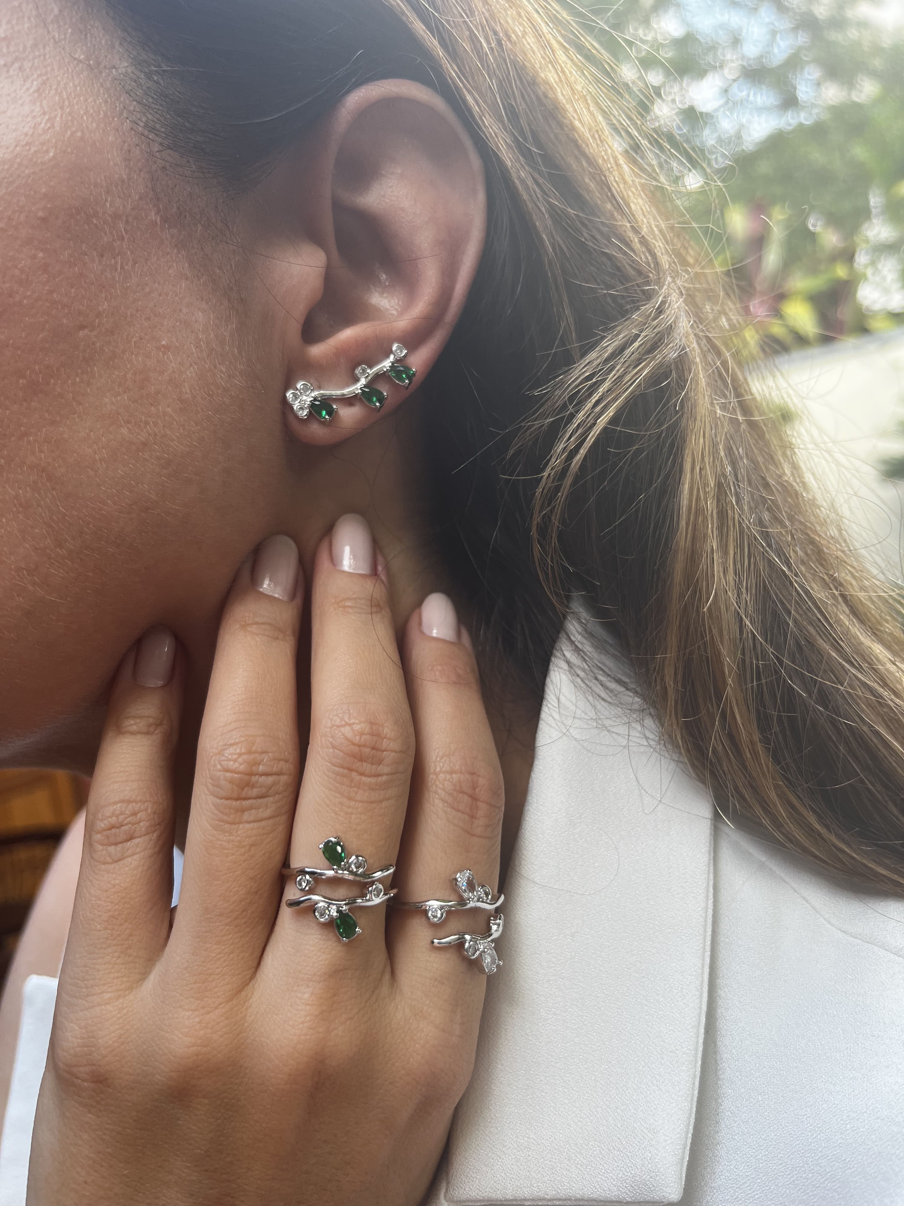 EARCUFF FLORESCER VERDE RÓDIO