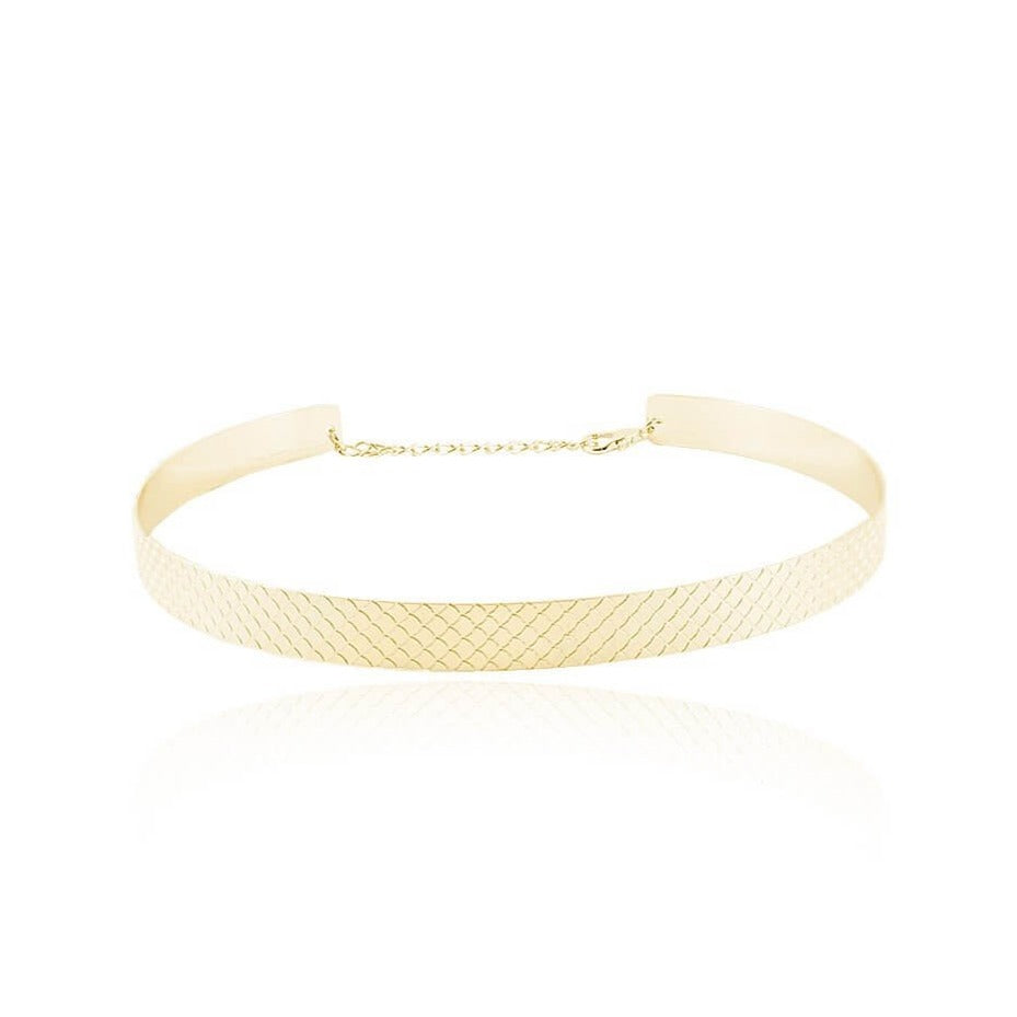 PRÉ VENDA CHOKER ESCAMAS OURO - o produto será enviado em 21/08 - Anilú