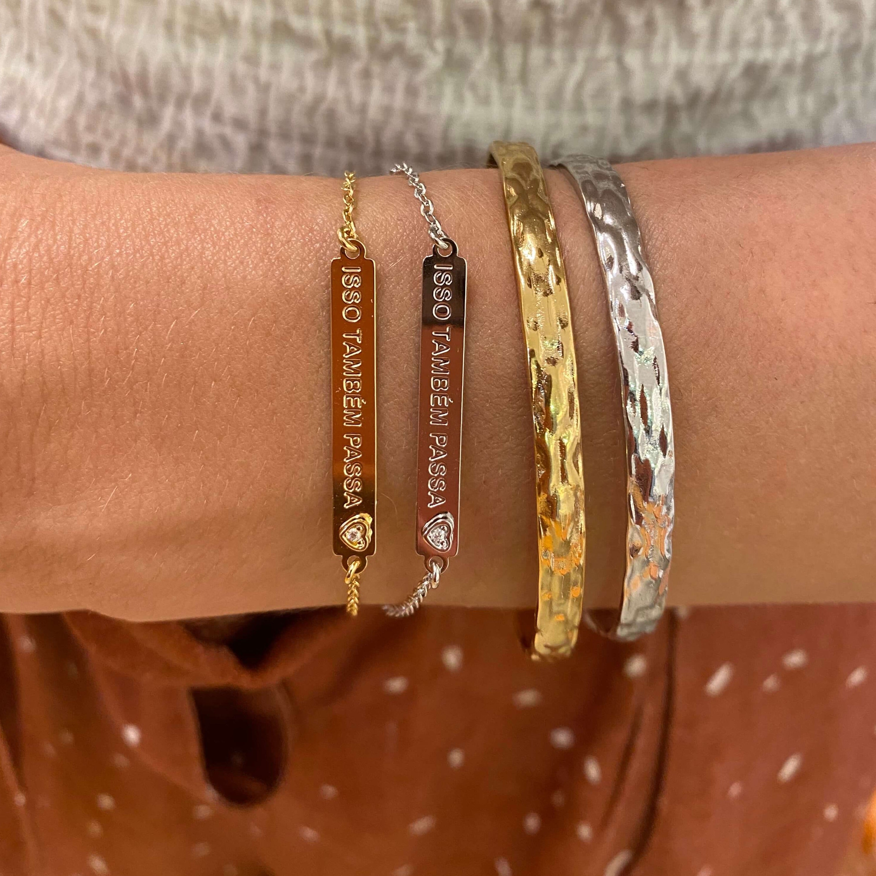 BRACELETE FONTE DE VIBRAÇÃO OURO