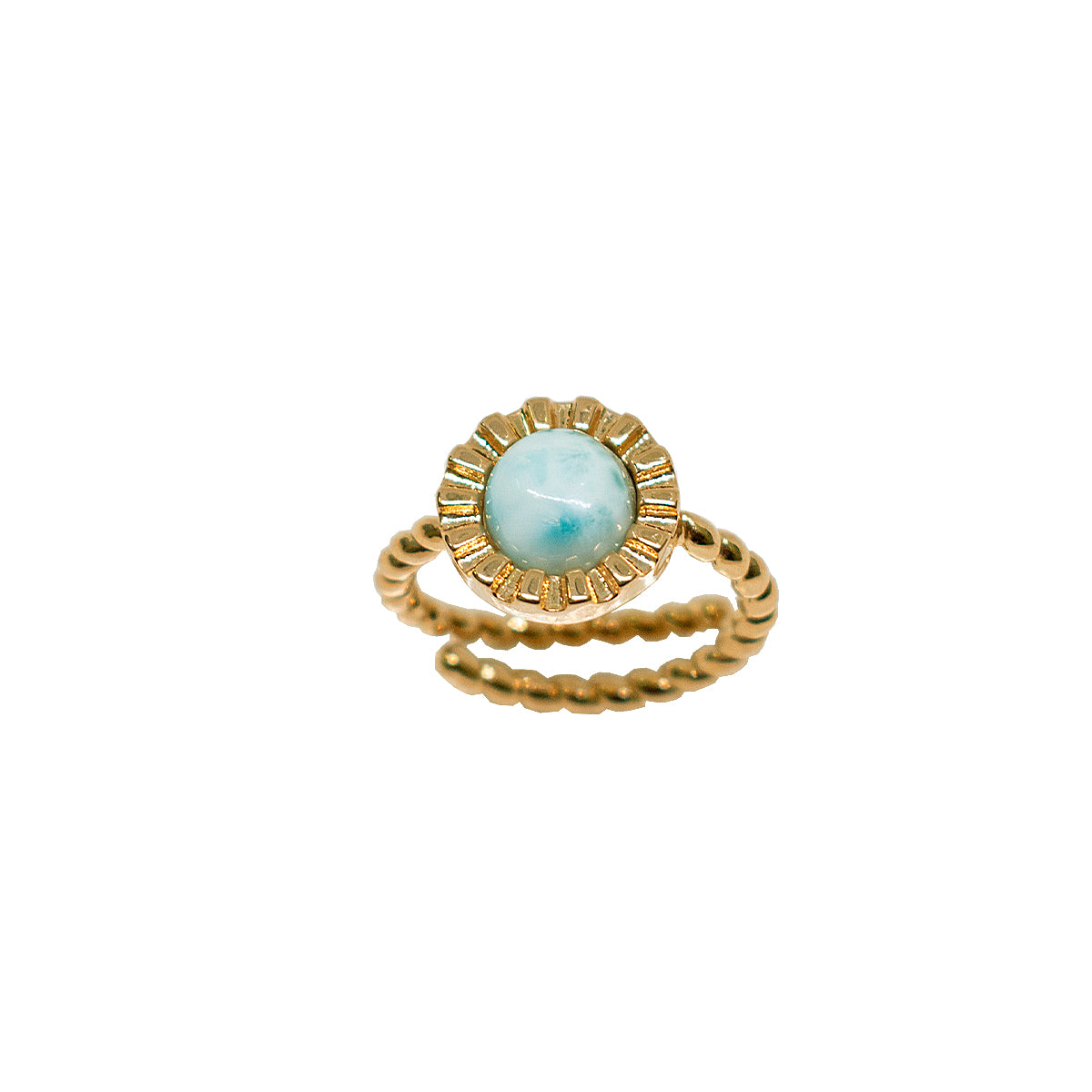 ANEL RAIAR LARIMAR OURO AJUSTAVEL * - Anilú