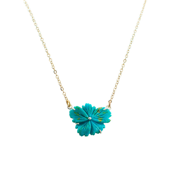 COLAR ORQUIDEA TURQUESA   *
