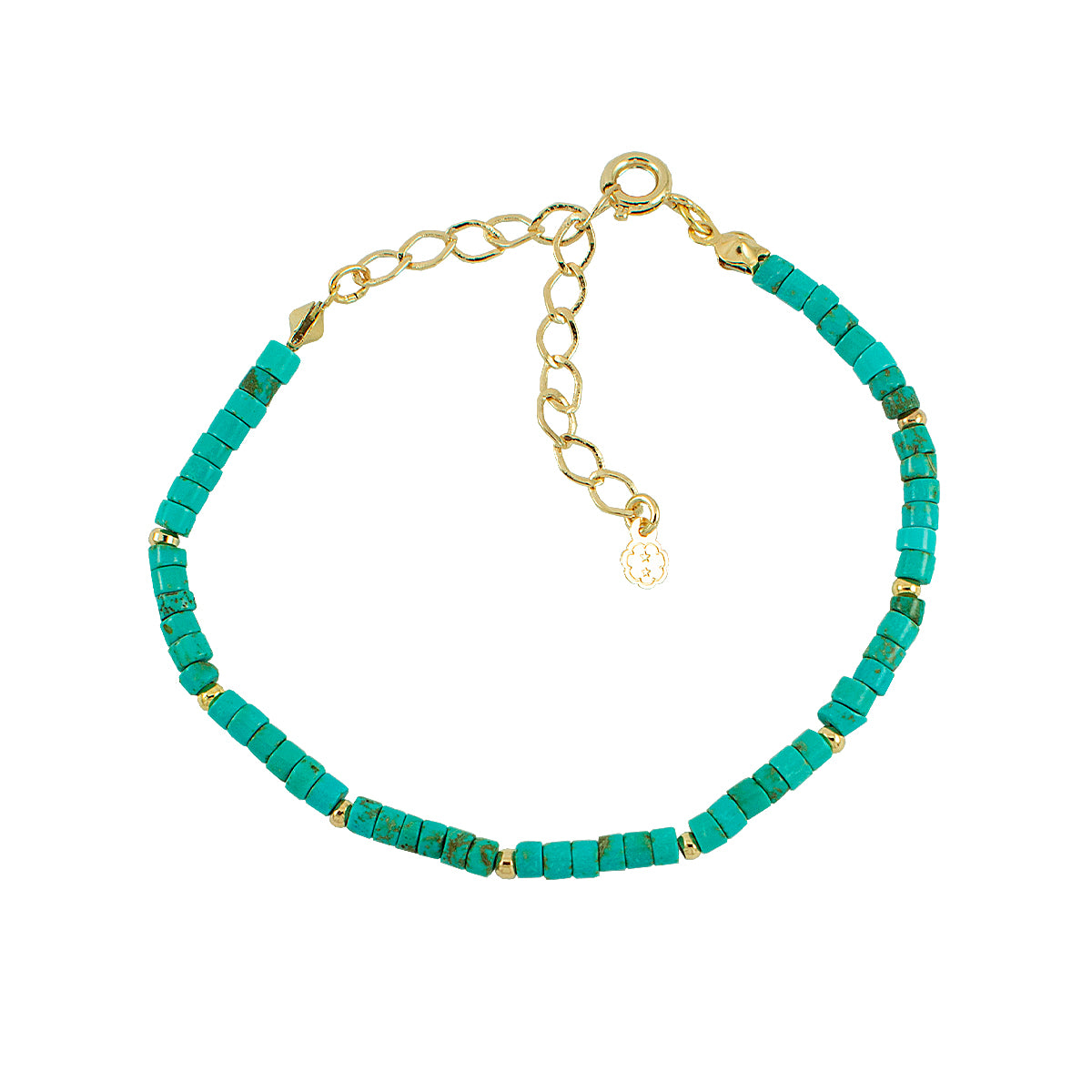 PULSEIRA MINI TURQUESA OURO