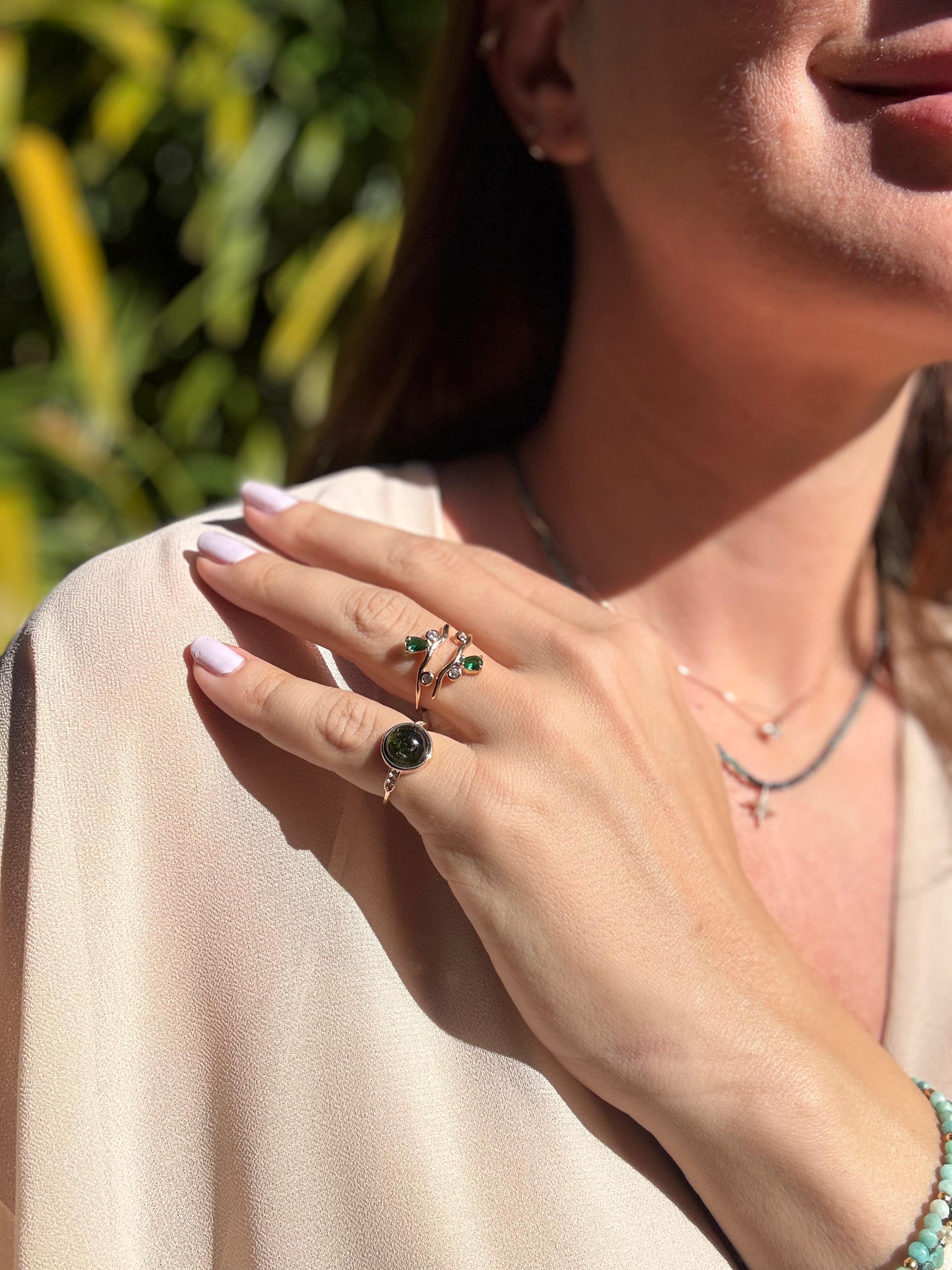ANEL FLORESCER VERDE OURO