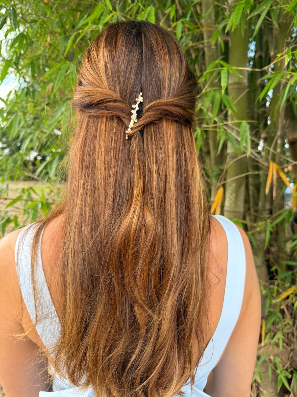 PRESILHA FLORESCER BRANCO OURO