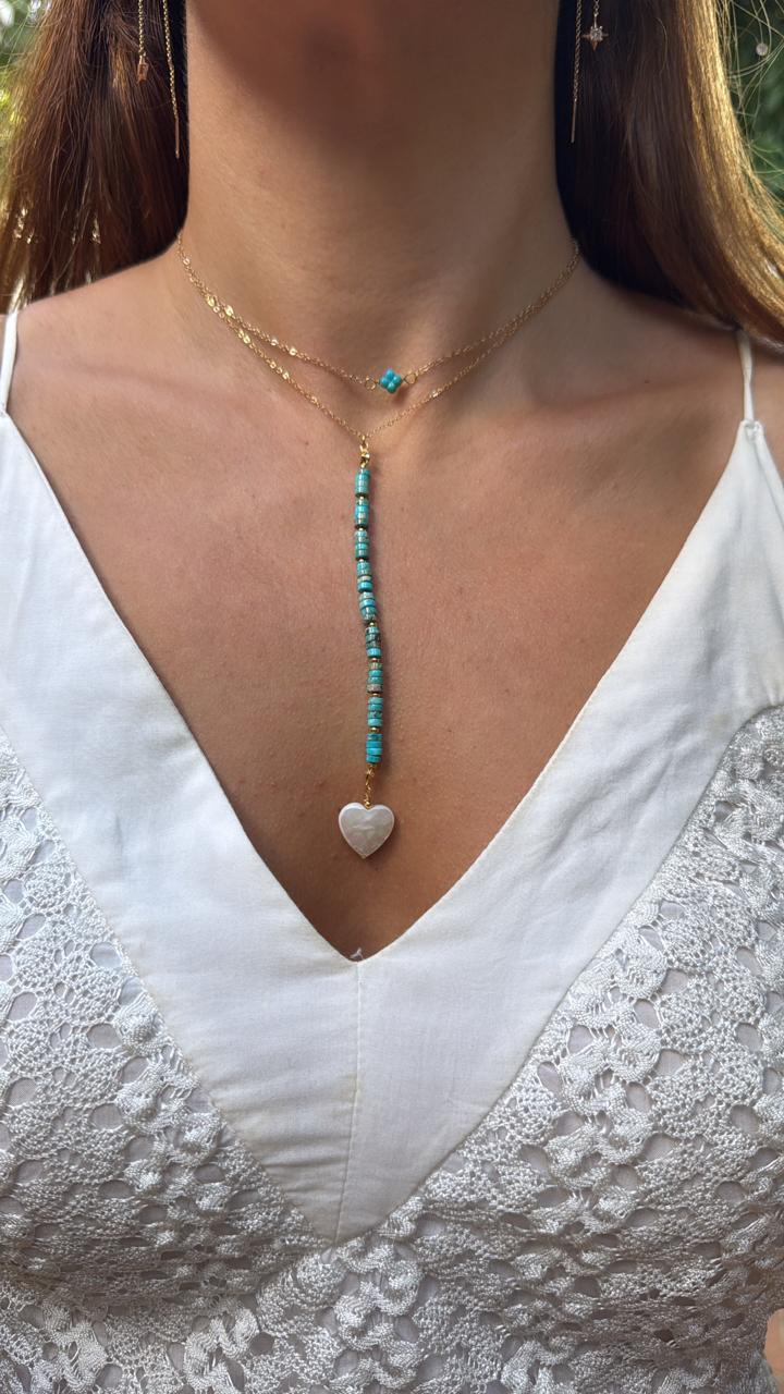 CHOKER TREVO TURQUESA OURO