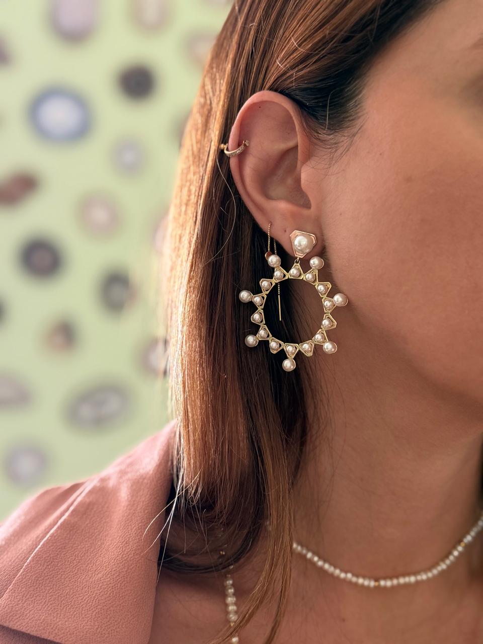 BRINCO PÉROLA SOLAR OURO