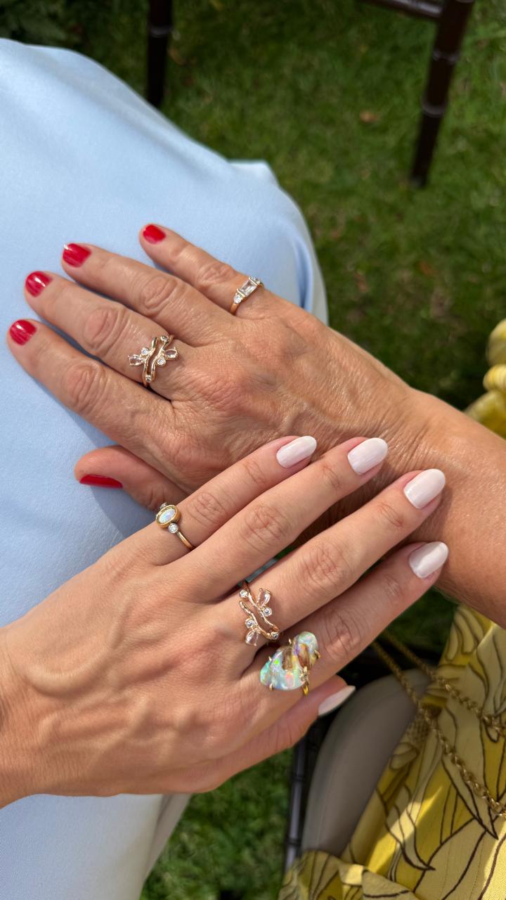 ANEL FLORESCER BRANCO OURO