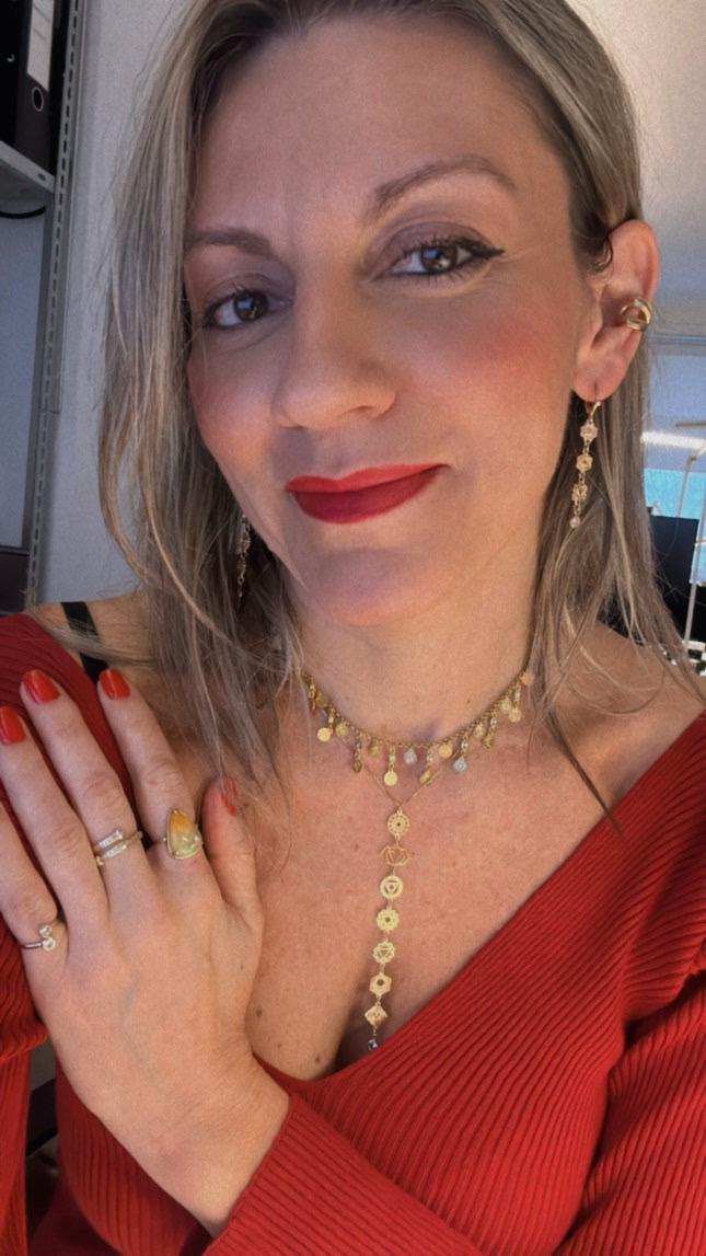 CHOKER CHAKRAS OURO - Anilú