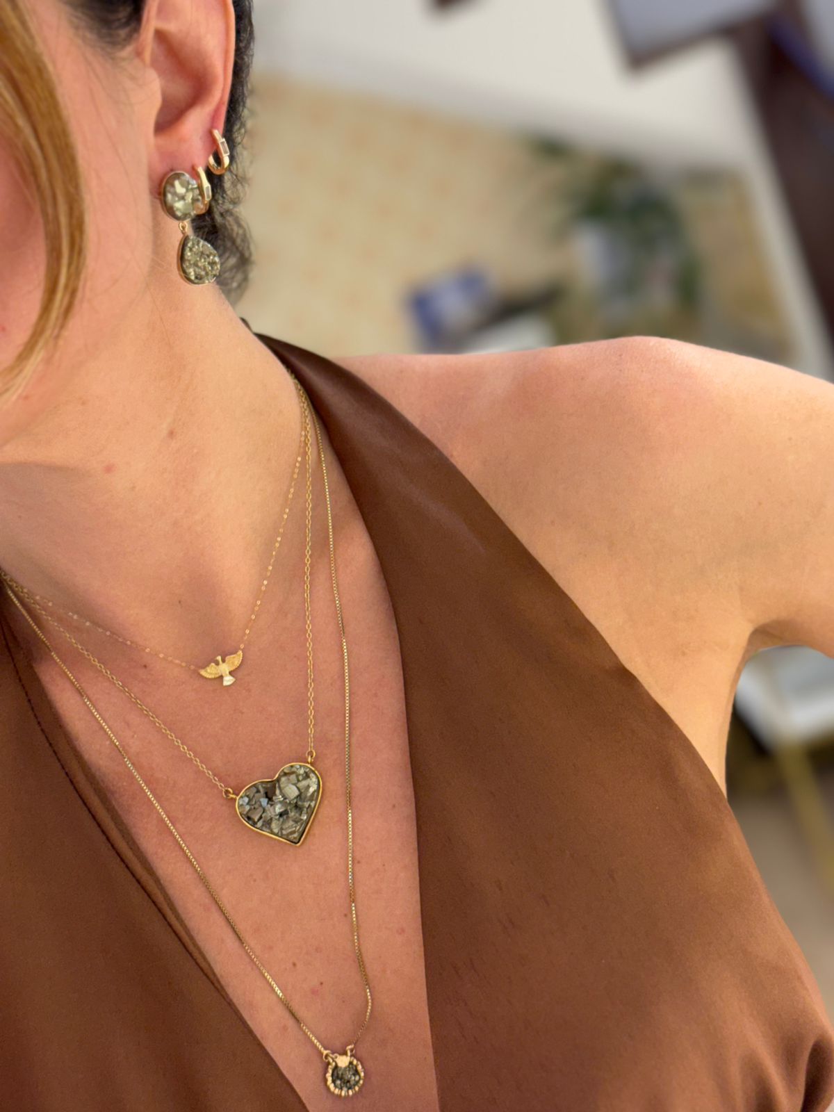 BRINCO GOTA PIRITA OURO - Anilú