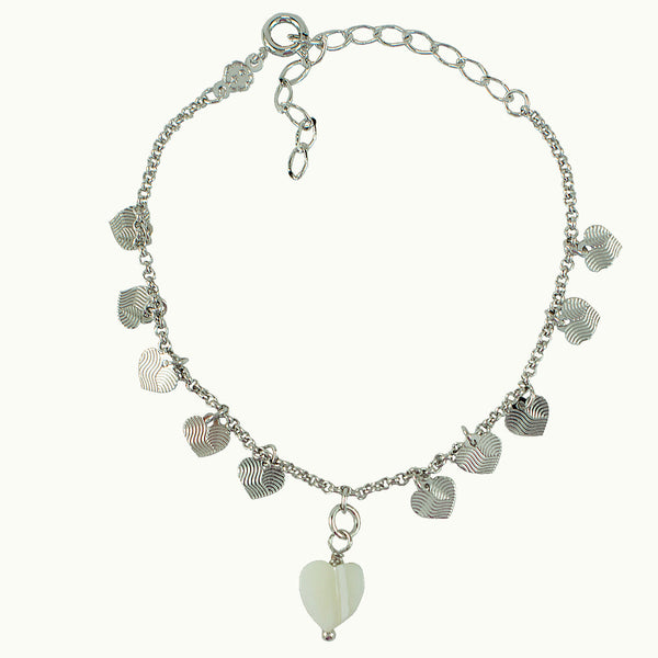 PULSEIRA HEART MADREPÉROLA RÓDIO