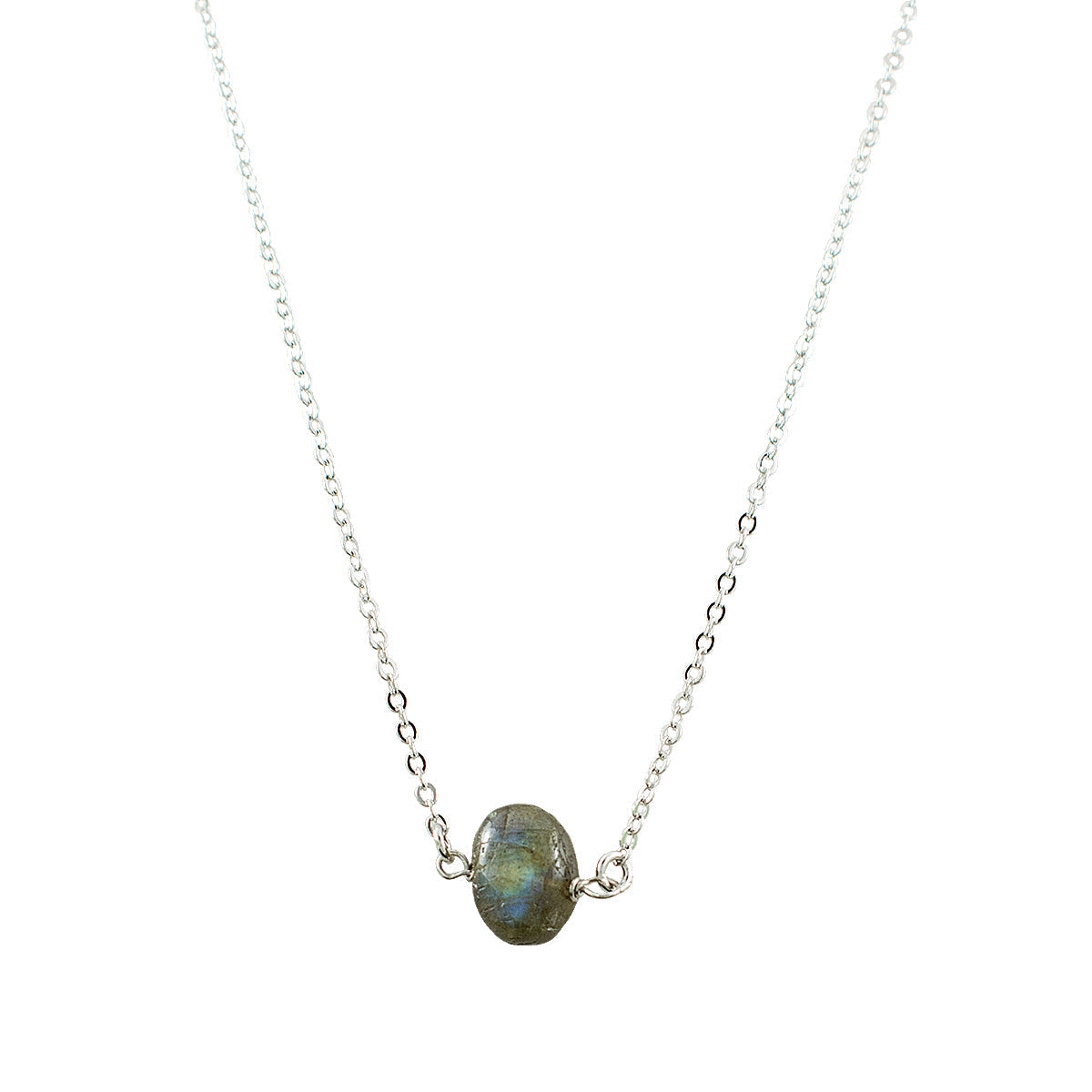 CHOKER LABRADORITA RODIO - Anilú