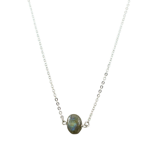 CHOKER LABRADORITA RODIO