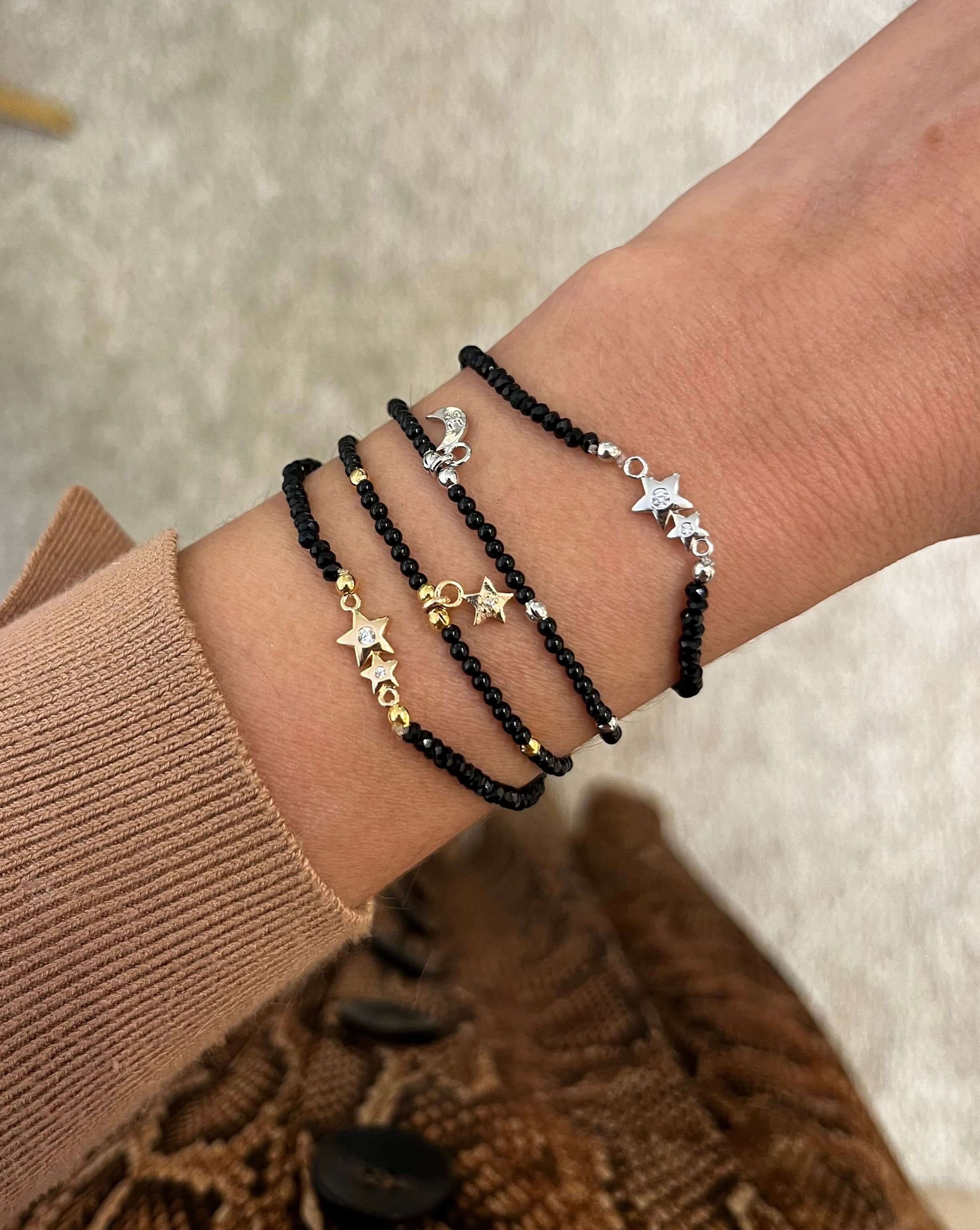 PULSEIRA ESPINÉLIO NOITE ESTRELADA OURO