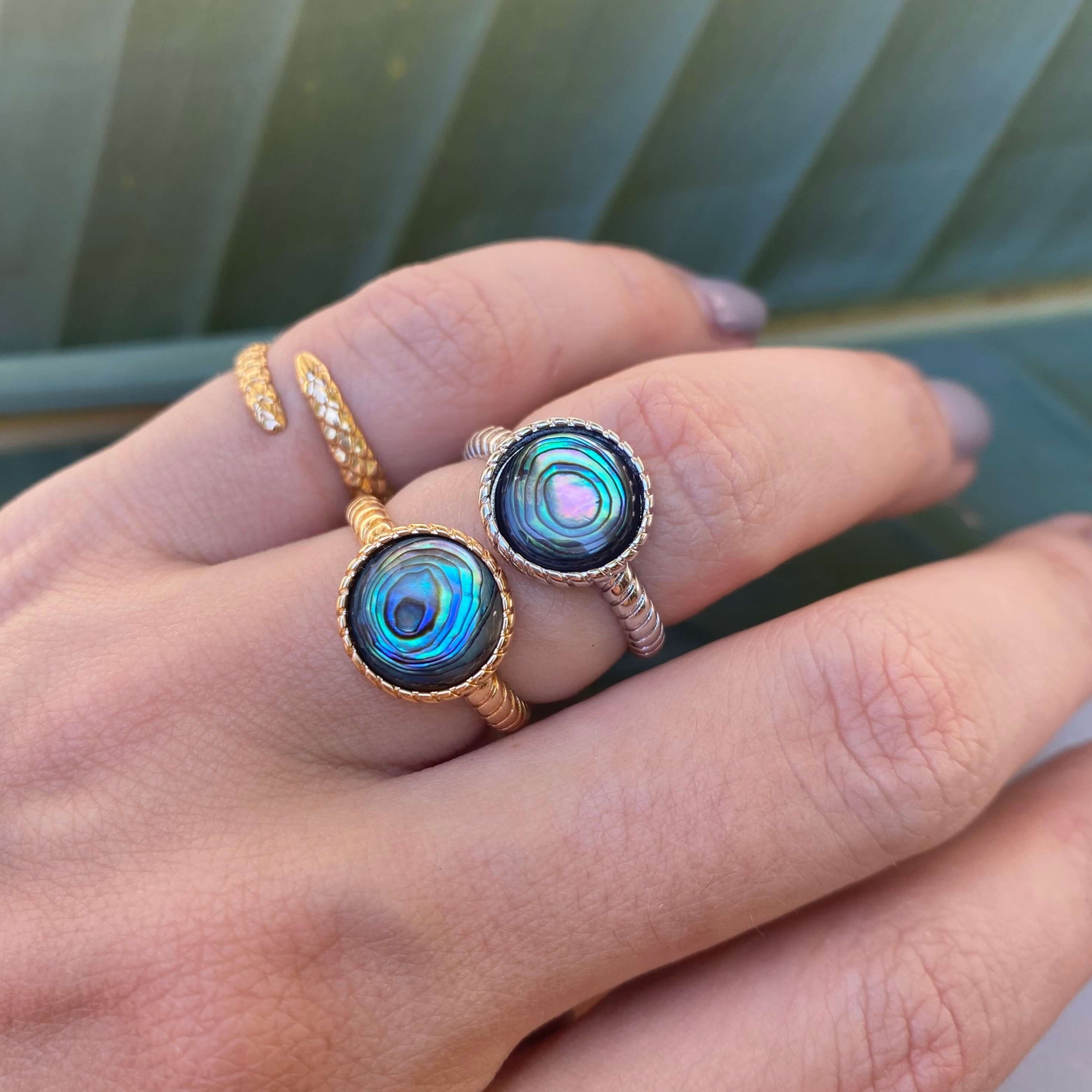 ANEL  AUTOESTIMA ABALONE OURO