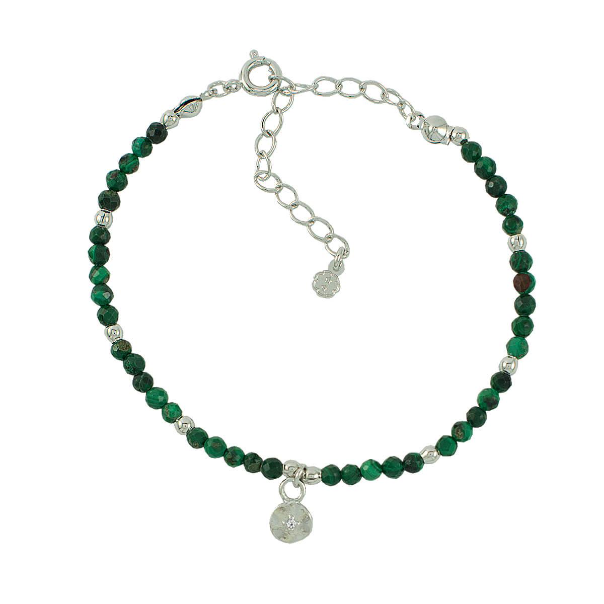 PULSEIRA MINI MALAQUITA RÓDIO
