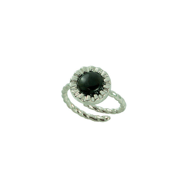 ANEL RAIAR OBSIDIANA RAINBOW AJUSTÁVEL RÓDIO
