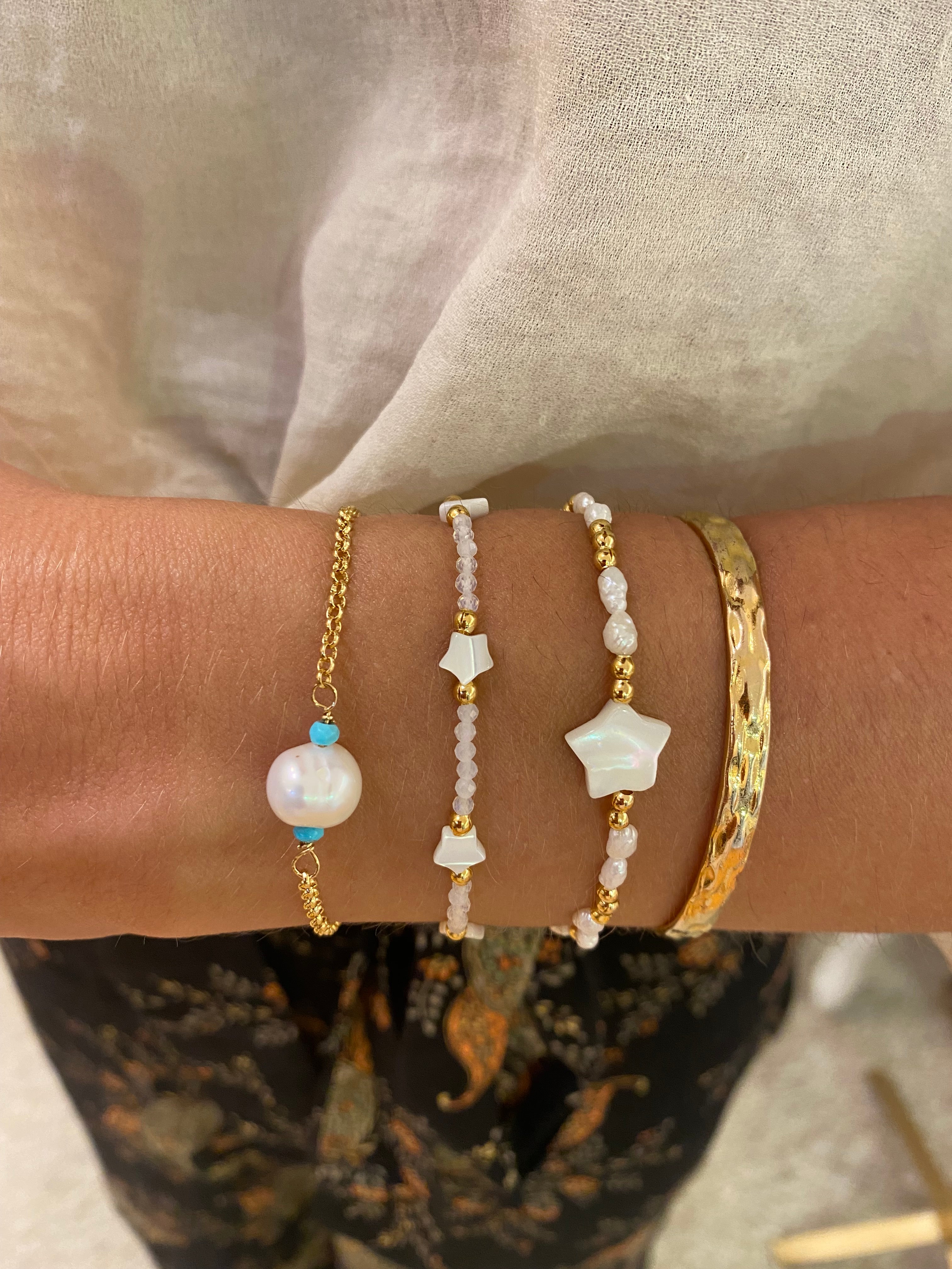 PULSEIRA ESTRELAS DO CÉU OURO