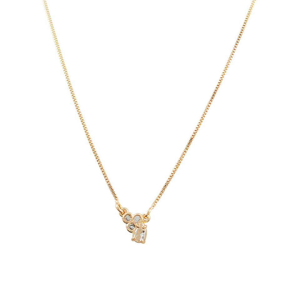 COLAR FLORESCER BRANCO OURO