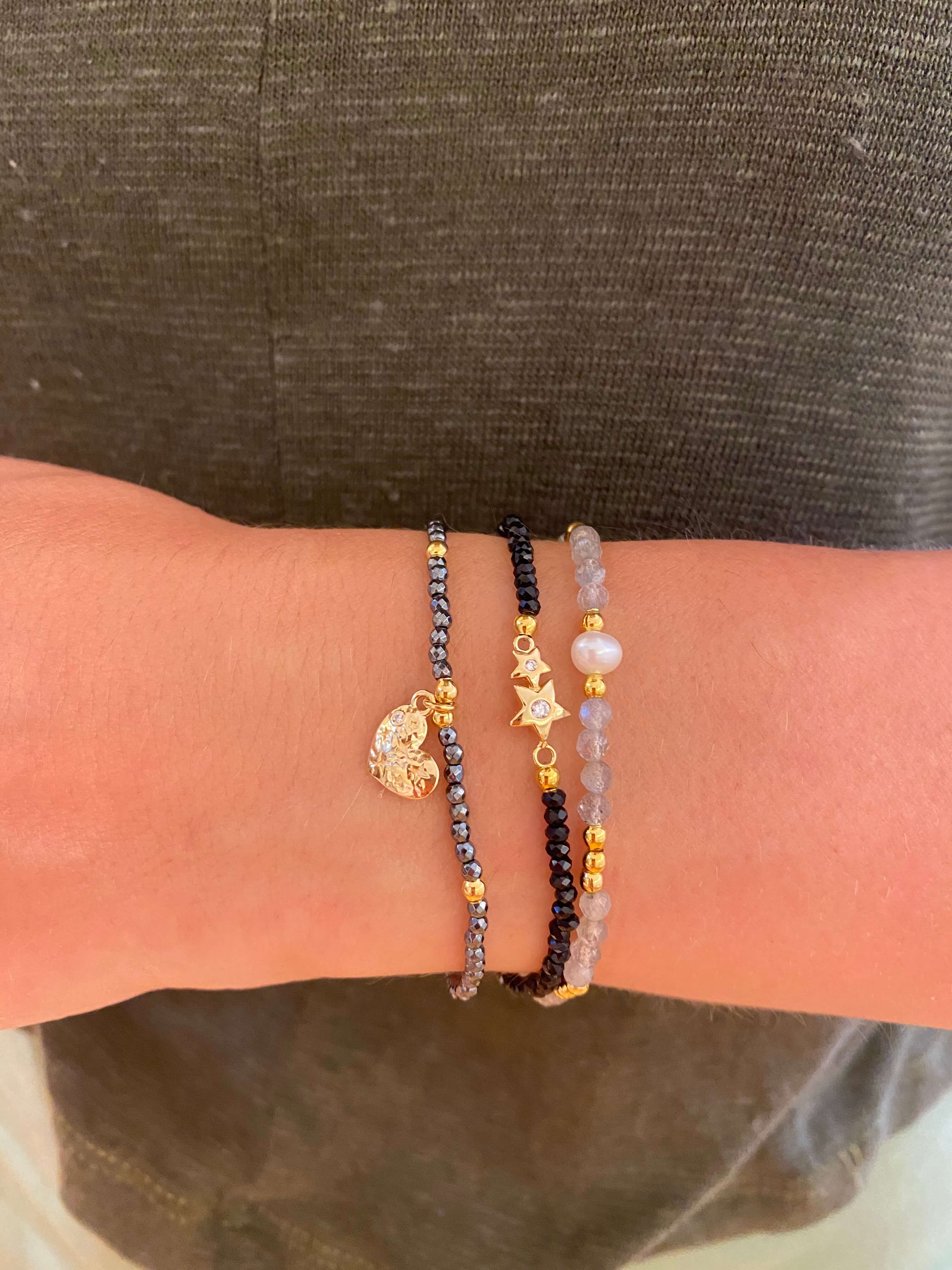 PULSEIRA TRUE LOVE HEMATITA OURO