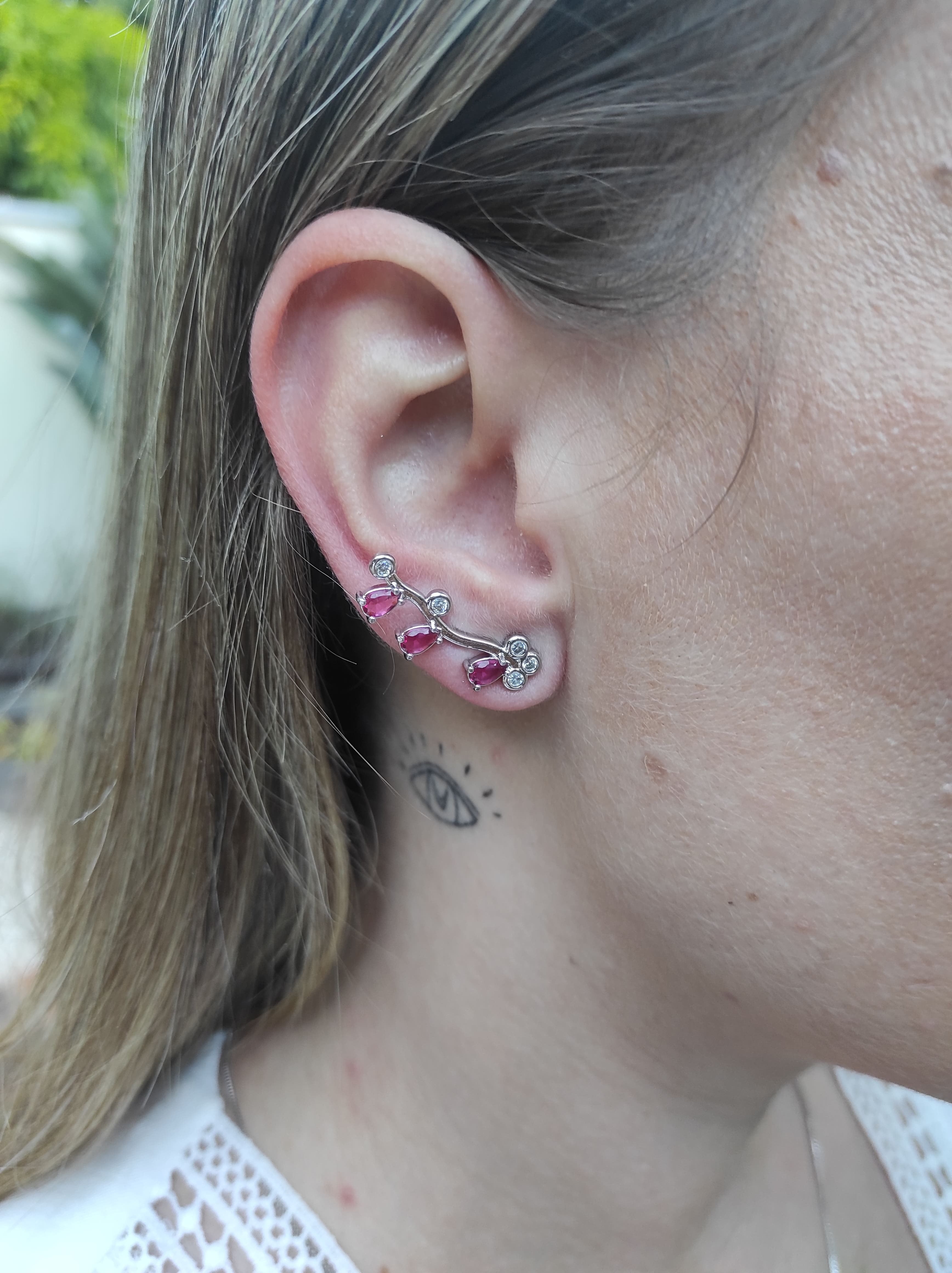EARCUFF FLORESCER ROSA RÓDIO