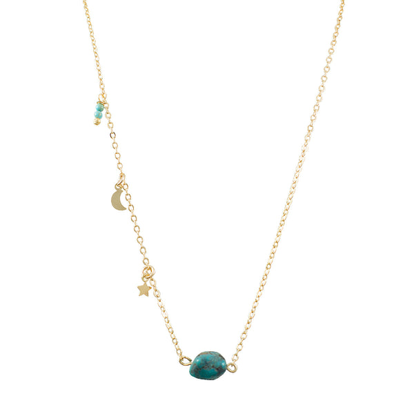 CHOKER PETIT SKY TURQUESA OURO