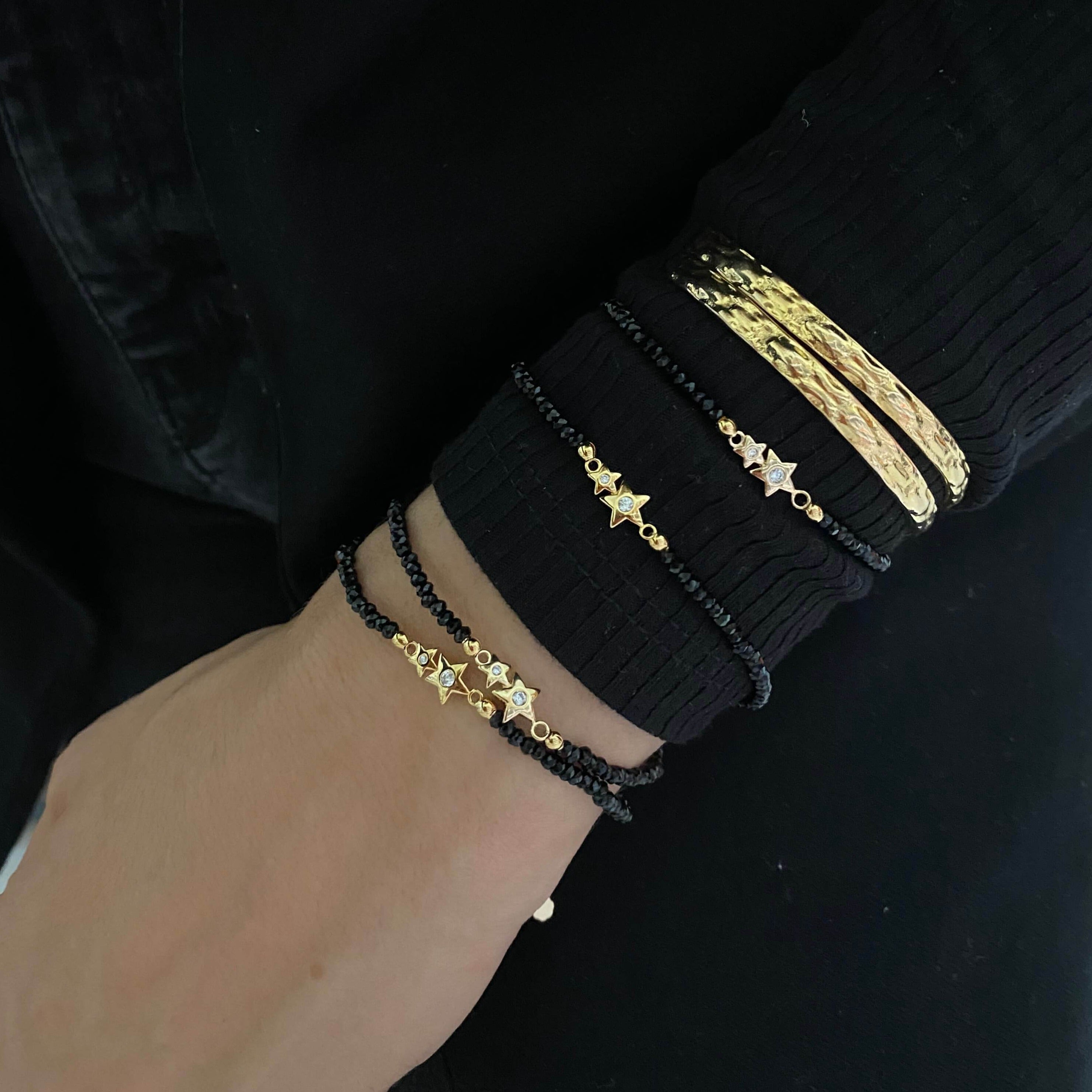 PULSEIRA ESPINÉLIO NOITE ESTRELADA OURO
