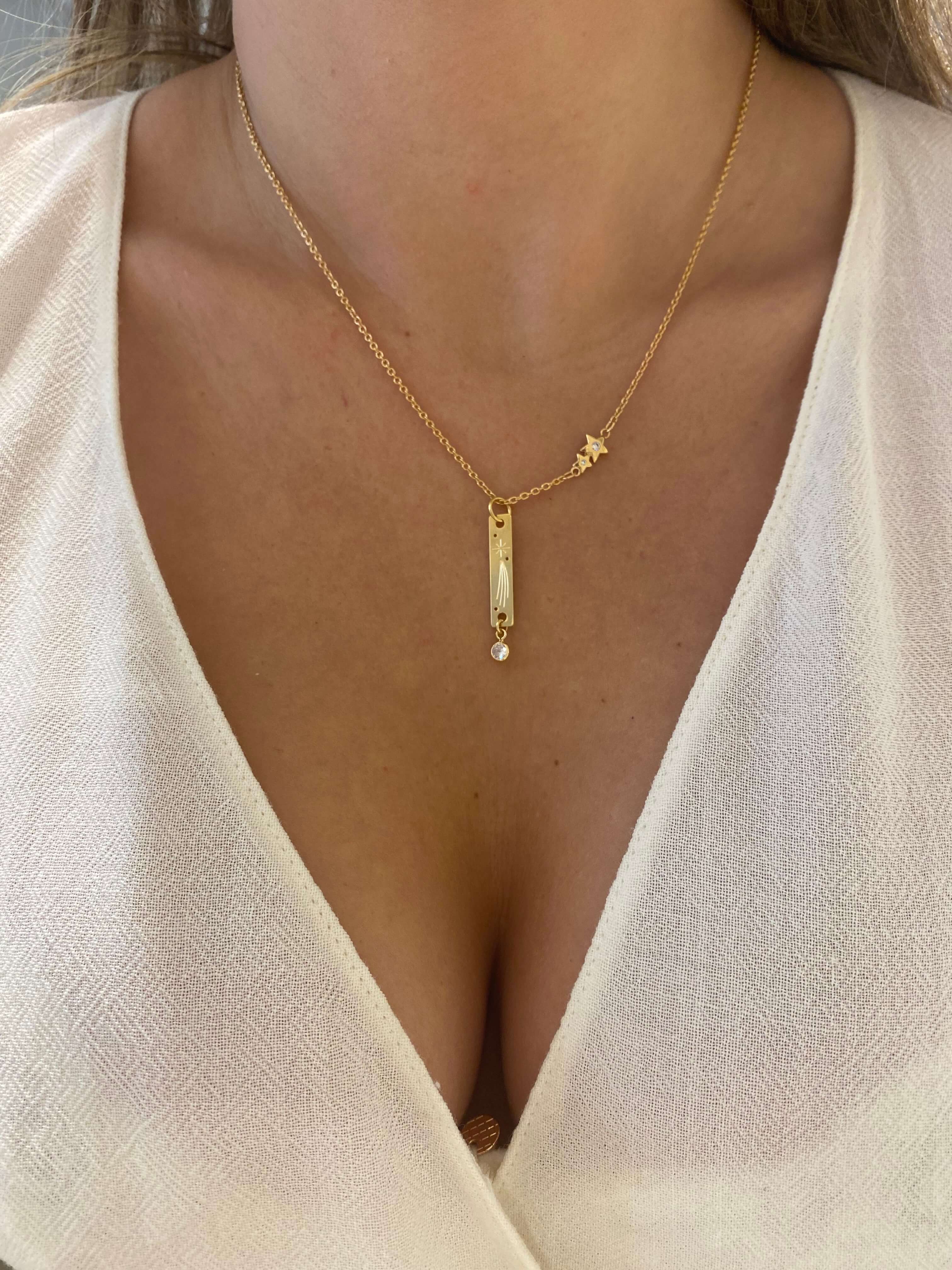 COLAR ESTRELA CADENTE OURO