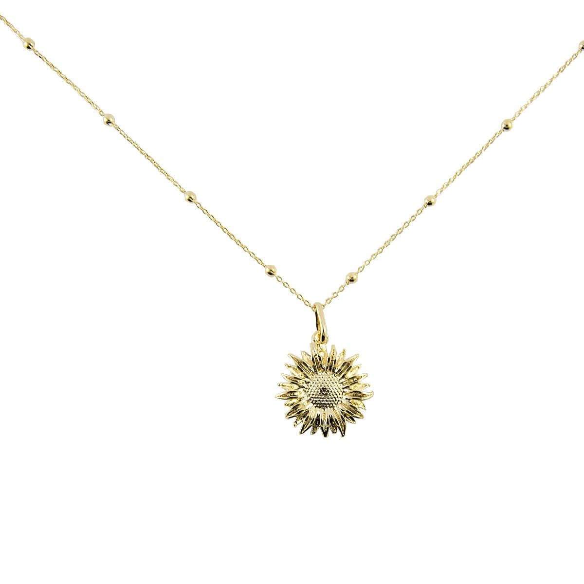 Colar Girassol Ouro - anilu bijoux