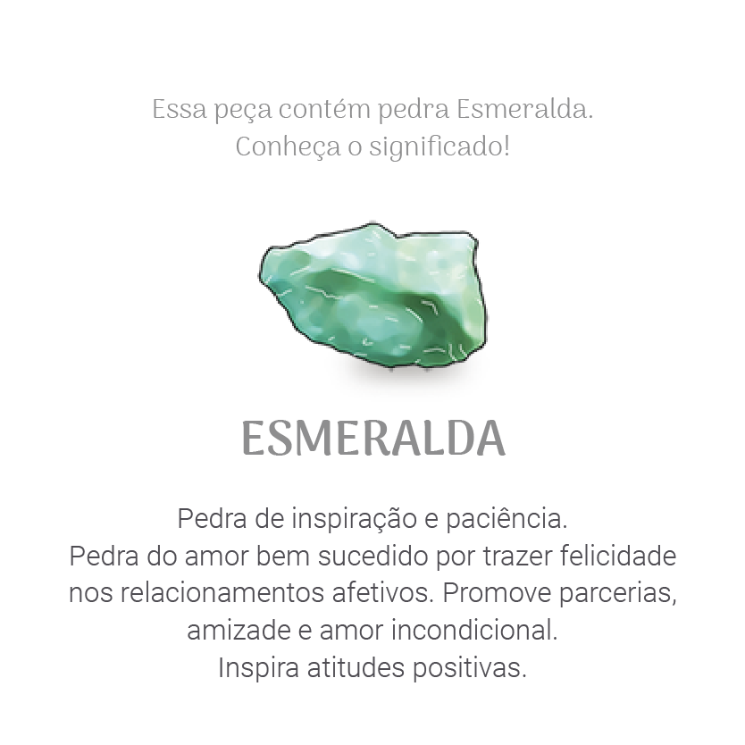 Colar Serenidade Esmeralda Ródio