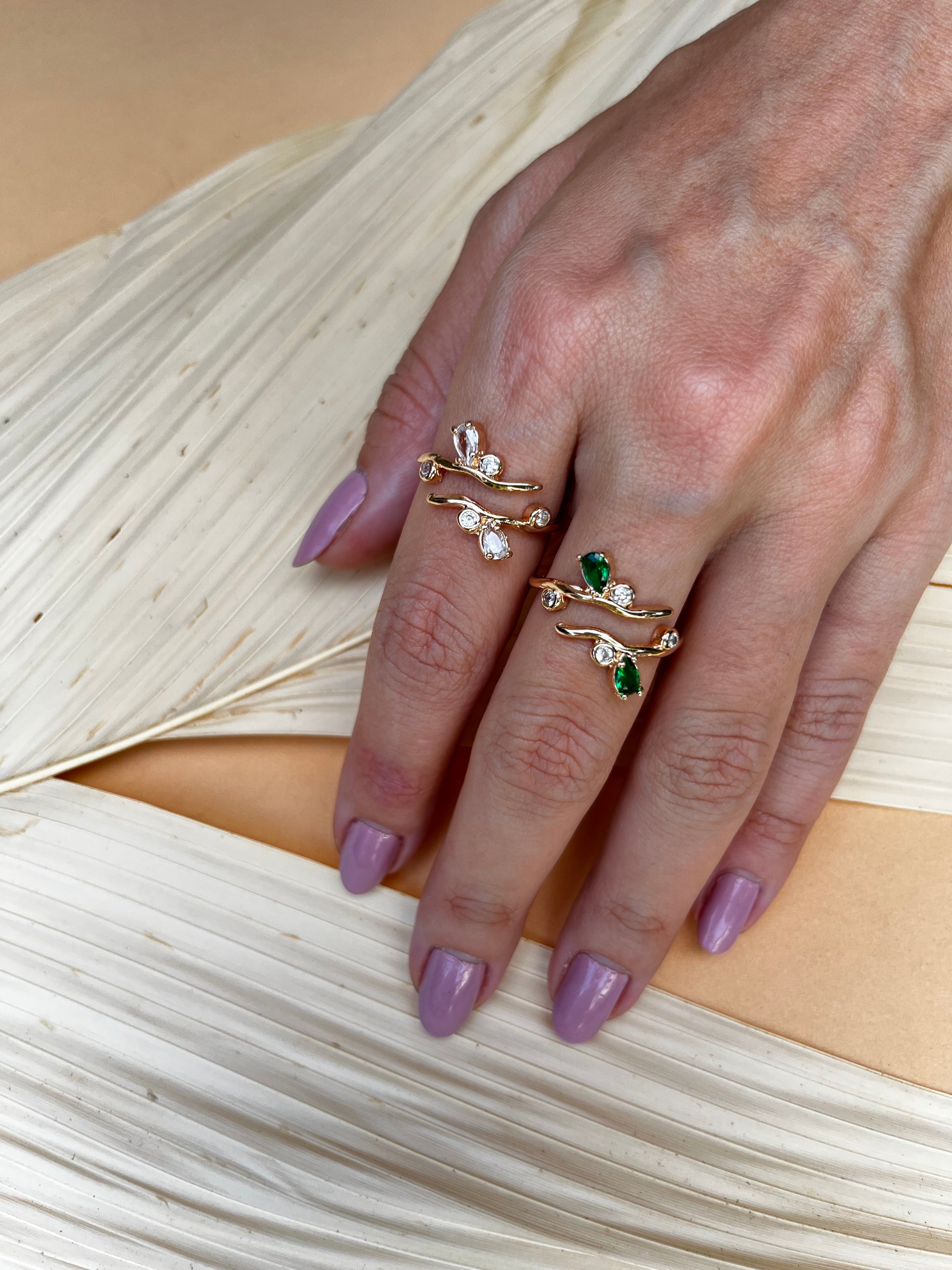 ANEL FLORESCER VERDE OURO