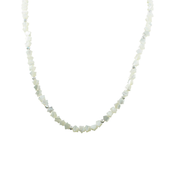 COLAR MINI STAR MADRE BRANCO RODIO