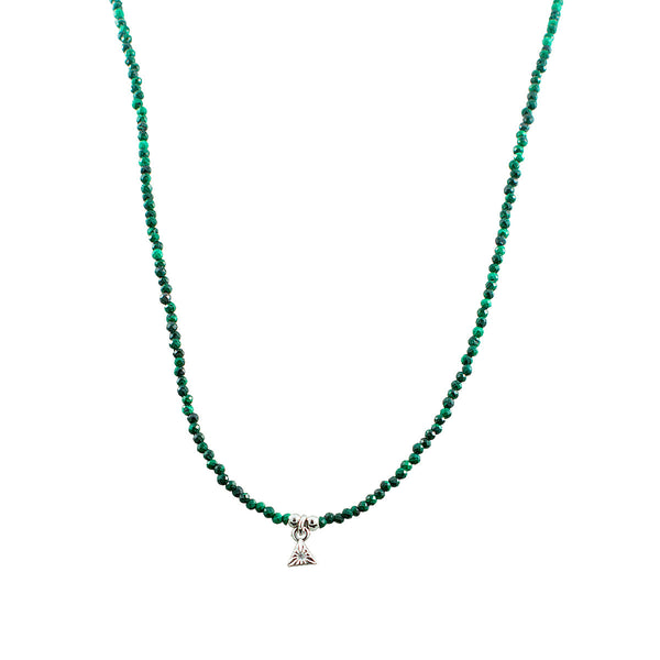 COLAR MINI MALAQUITA RÓDIO