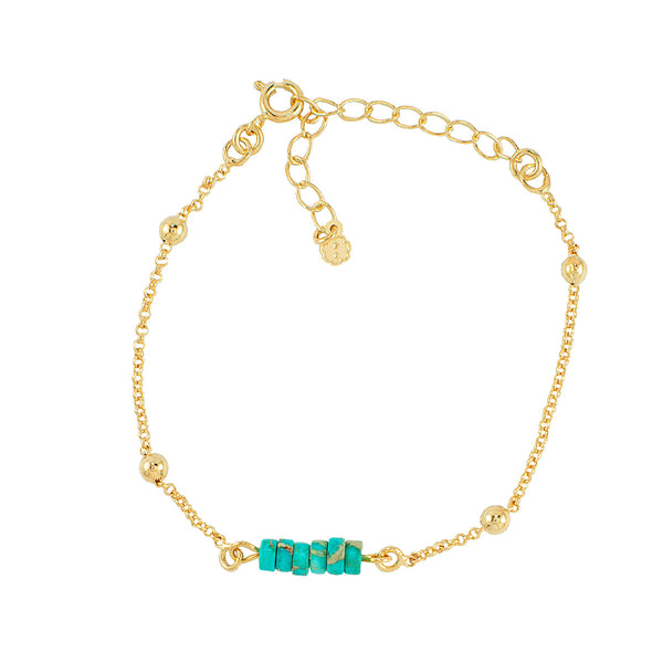 PULSEIRA SOLITUDE TURQUESA OURO