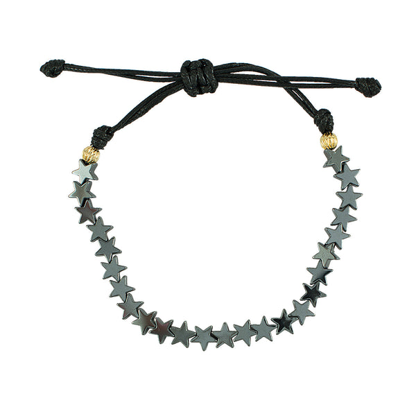 PULSEIRA ESTRELAS DE HEMATITA OURO