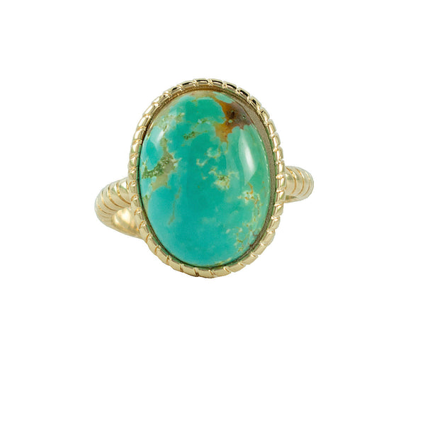 ANEL AMOR PRÓPRIO TURQUESA OURO AJUSTÁVEL